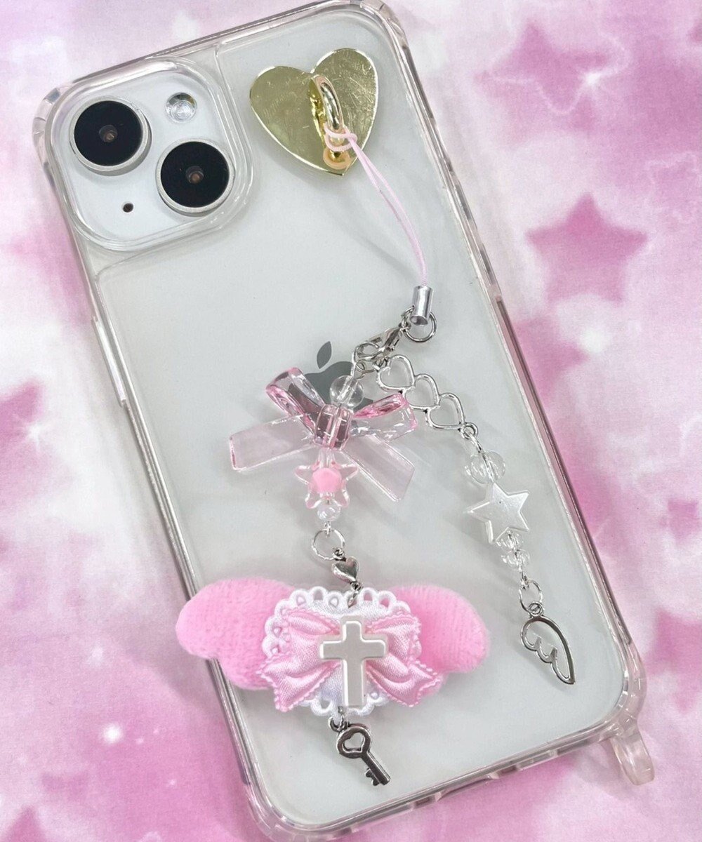 【ウィゴー/WEGO】のクロスエンジェルキーホルダー インテリア・キッズ・メンズ・レディースファッション・服の通販 founy(ファニー) 　ファッション　Fashion　レディースファッション　Fashion for Women　ミニ財布・二つ折り財布　Wallets & Card Cases　おすすめ　Recommended / Our Picks　キーホルダー　Keychain, Key Holder　スマホ　Smartphone, Mobile Device　トレンド　Trend, Trending Now　モチーフ　Motif, Design Theme　リボン　Ribbon, Bow　財布　Wallet, Purse　ピンク|ID: prp329100004664030 ipo3291000000033740979