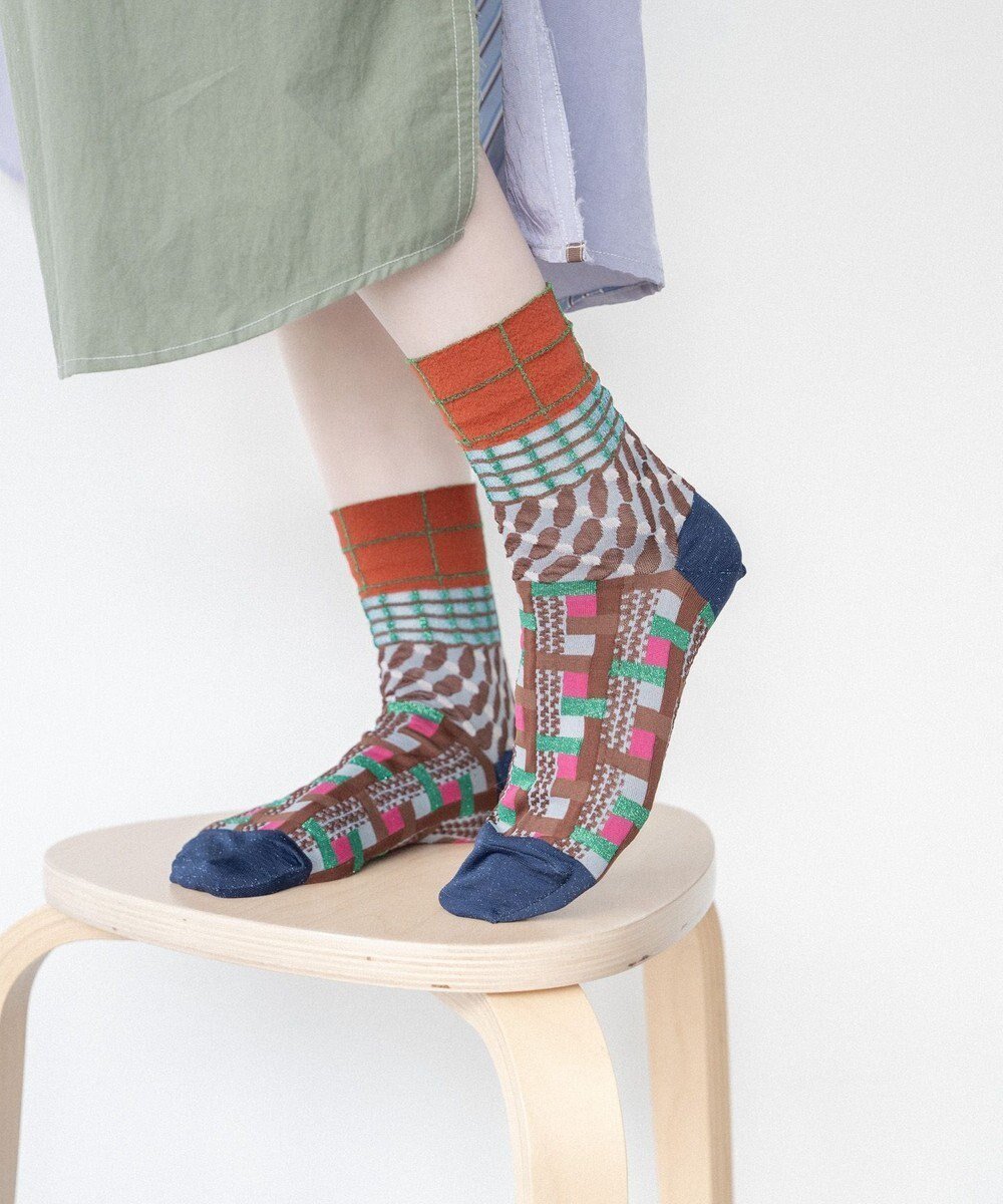 【コキュウ/COQ】のCROSS PATCH ショートソックス インテリア・キッズ・メンズ・レディースファッション・服の通販 founy(ファニー) ファッション Fashion レディースファッション Fashion for Women ソックス&靴下 Socks & Hosiery レッグウェア・ストッキング Legwear & Hosiery コレクション Collection, Seasonal Line ショート Short, Short Length ソックス Socks, Hosiery タンブラー Tumbler, Travel Mug テクスチャー Texture, Textured Fabric バランス Balance, Style Balance パッチワーク Patchwork, Mixed Fabric おすすめ Recommended / Our Picks 犬 Dog オレンジ|ID: prp329100004664070 ipo3291000000033741186