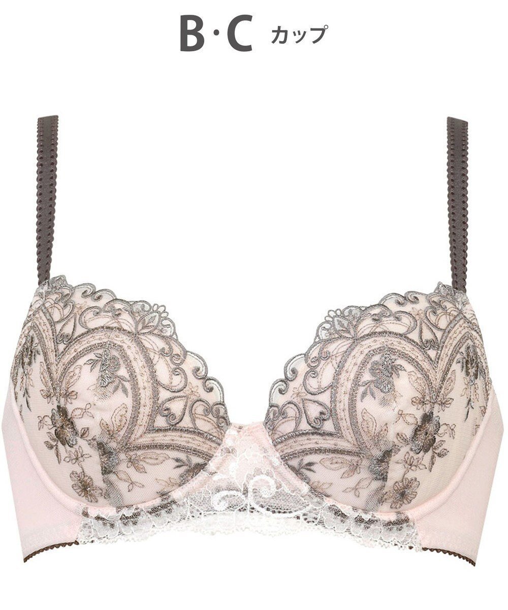 【ウィング/Wing】のブラジャー Wing Lesiage 谷間ふっくら 脇高設計 サイドすっきり 【6000シリーズ】 ブラ PB6000 ウイング/ワコール インテリア・キッズ・メンズ・レディースファッション・服の通販 founy(ファニー) 　ファッション　Fashion　レディースファッション　Fashion for Women　アンダー　Underwear Essentials　クラシカル　Classical, Vintage-Inspired　フィット　Fit, Slim Fit　ブラジャー　Bra, Lingerie　モチーフ　Motif, Design Theme　ランジェリー　Lingerie, Intimate Wear　レース　Lace, Lace Fabric　ワイヤー　Wire, Wired Bra　定番　Standard, Basic Item　シェルピンク|ID: prp329100004664073 ipo3291000000035631197