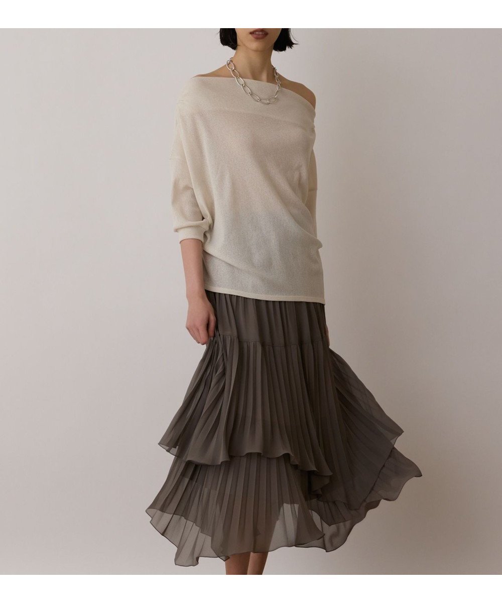 【グレース コンチネンタル/GRACE CONTINENTAL】のイレギュラープリーツスカート インテリア・キッズ・メンズ・レディースファッション・服の通販 founy(ファニー) ファッション Fashion レディースファッション Fashion for Women スカート Skirts プリーツスカート / 上品フェミニンスタイル Pleated Skirts シフォン Chiffon, Lightweight Fabric プリーツ Pleats, Pleated ベーシック Basic, Essential マーメイド Mermaid, Fishtail Silhouette 夏 Summer 春 Spring S/S・春夏 SS, Spring/Summer, Warm Season グレー|ID: prp329100004664089 ipo3291000000033741274