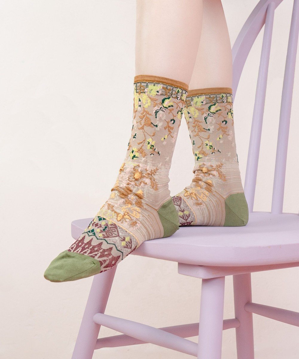 【コキュウ/COQ】のantigua flower ラメ花柄ソックス インテリア・キッズ・メンズ・レディースファッション・服の通販 founy(ファニー) ファッション Fashion レディースファッション Fashion for Women ソックス&靴下 Socks & Hosiery レッグウェア・ストッキング Legwear & Hosiery カラフル Colorful Design キュプラ Cupro, Eco Fabric コレクション Collection, Seasonal Line ソックス Socks, Hosiery タンブラー Tumbler, Travel Mug テクスチャー Texture, Textured Fabric バランス Balance, Style Balance モチーフ Motif, Design Theme おすすめ Recommended / Our Picks 犬 Dog ベージュ|ID: prp329100004664096 ipo3291000000033741300
