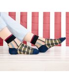 【コキュウ/COQ】のmultiple check シアーチェック足袋ソックス カーキ|ID: prp329100004664145 ipo3291000000033741468