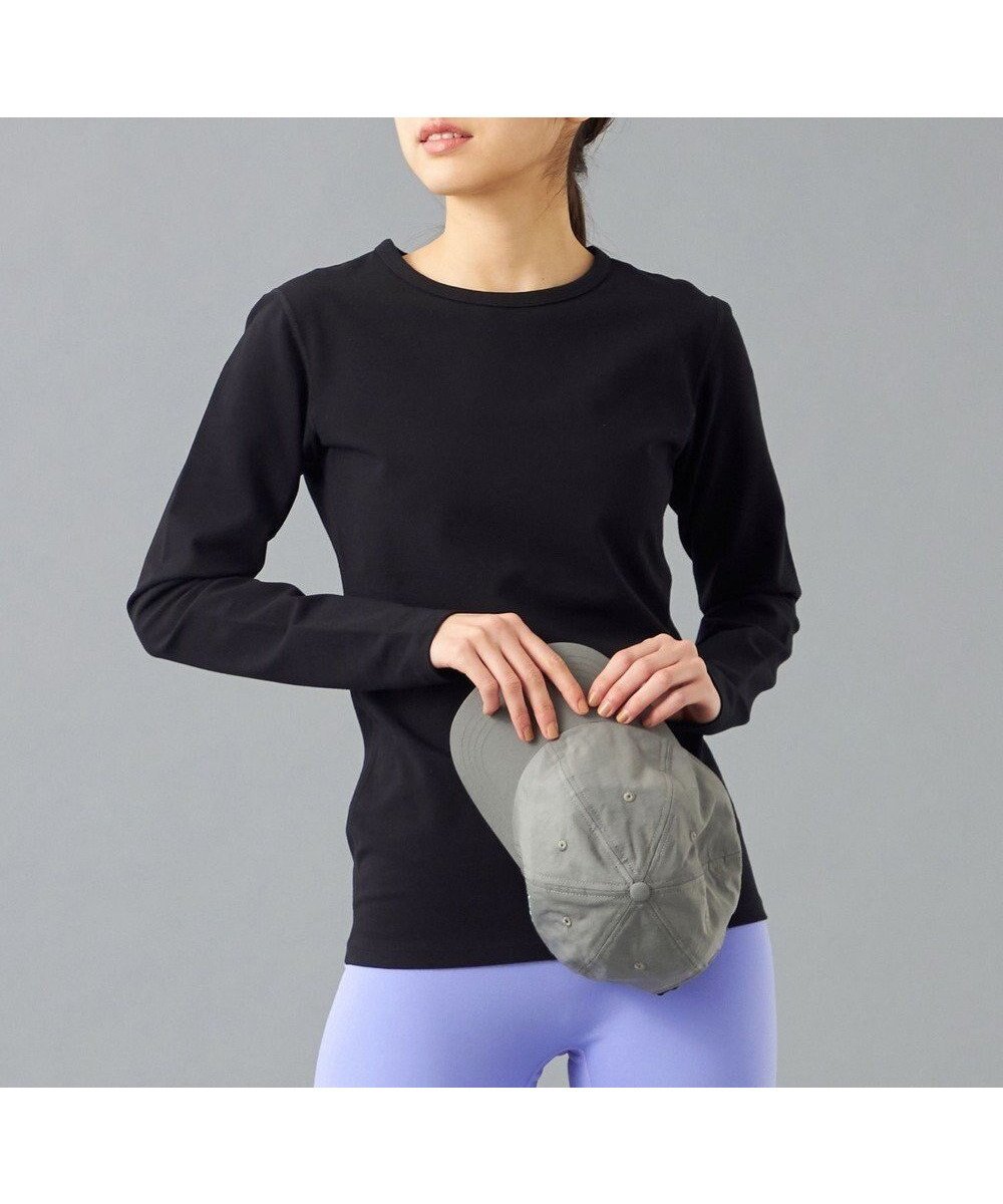 【チャコット/Chacott】のChacott BALANCE LoveCotton 長袖Tシャツ インテリア・キッズ・メンズ・レディースファッション・服の通販 founy(ファニー) ファッション Fashion レディースファッション Fashion for Women トップス・カットソー Cut & Sew Tops シャツ・ブラウス・オフィスカジュアル Elegant Blouses & Button-Ups ロングTシャツ・Tシャツ Longline T-Shirts & Tees 春 Spring コンパクト Compact, Small Size シンプル Simple, Minimal ストレッチ Stretch, Stretchy Fabric 長袖 Long Sleeve, Full Sleeve フィット Fit, Slim Fit ベーシック Basic, Essential ボトム Bottoms, Lower Wear 半袖 Short Sleeve, Half Sleeve S/S・春夏 SS, Spring/Summer, Warm Season 夏 Summer ブラック|ID: prp329100004664212 ipo3291000000033741717