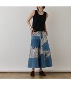 【グレース コンチネンタル/GRACE CONTINENTAL】のスカーフコンビデニムスカート 人気、トレンドファッション・服の通販 founy(ファニー) ファッション Fashion レディースファッション Fashion for Women スカート Skirts デニムスカート・カジュアルスカート Denim Skirts エスニック Ethnic Style スカーフ Scarf, Neckwear デニム Denim, Jeans Material パッチワーク Patchwork, Mixed Fabric フレア Flare, Flared プリント Print, Printed Pattern ヴィンテージ Vintage Style エレガント 上品 Elegant 夏 Summer 春 Spring S/S・春夏 SS, Spring/Summer, Warm Season thumbnail ネイビー|ID: prp329100004664257 ipo3291000000033741893