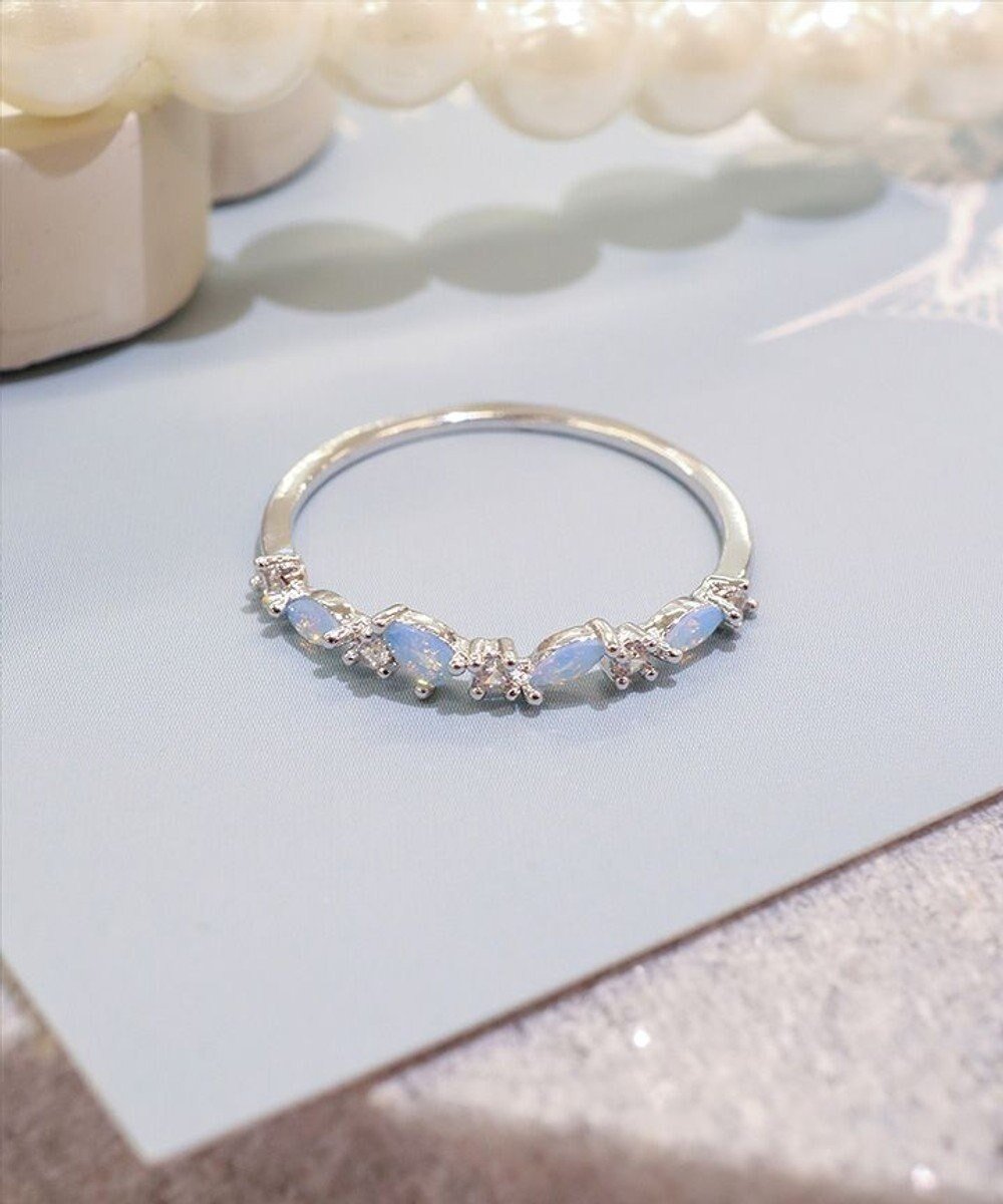 【ティアクラッセ/Tiaclasse】のカラーアーモンドストーンリング インテリア・キッズ・メンズ・レディースファッション・服の通販 founy(ファニー) 　ファッション　Fashion　レディースファッション　Fashion for Women　アクセサリー　Fashion Accessories　エレガント 上品　Elegant　オケージョン　Occasion Wear　カーディガン　Cardigan, Knitwear　クリスタル　Crystal, Swarovski　シルバー　Silver, Metallic Silver　シンプル　Simple, Minimal　ストーン　Stone, Gem-Like　チュニック　Tunic, Long Top　フェミニン　Feminine, Girly　ランダム　Random, Irregular　再入荷　Restock / Back in Stock　入学式　Entrance Ceremony　卒業式　Graduation Ceremony　新作・新入荷　New Arrivals / New In　結婚式　Wedding　シルバー|ID: prp329100004664275 ipo3291000000033741958