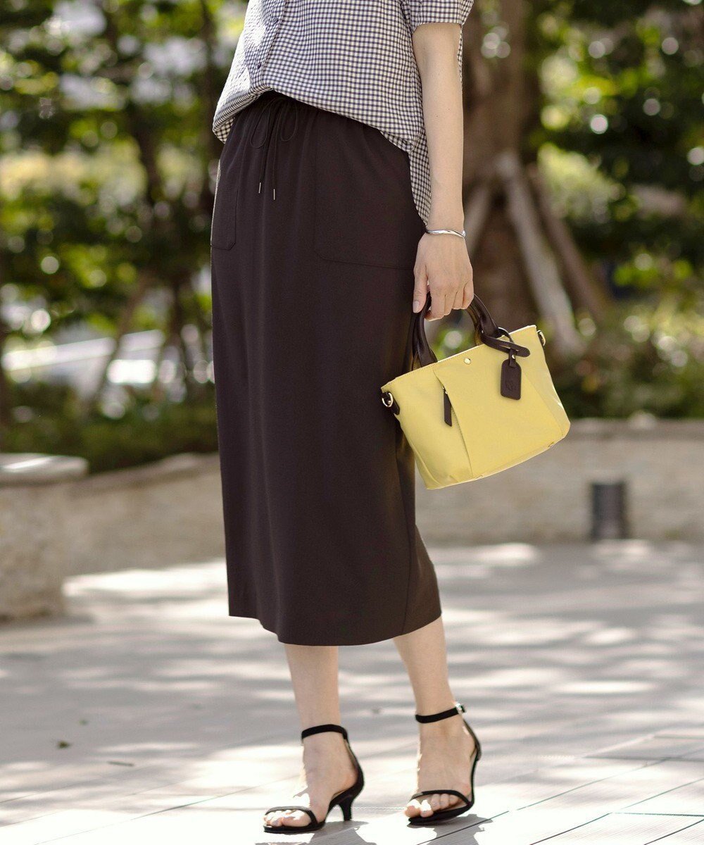 【ジェイ プレス/J.PRESS】の【WEB限定カラーあり・洗える・接触冷感・吸水速乾】Lightジョーゼット ナロー スカート インテリア・キッズ・メンズ・レディースファッション・服の通販 founy(ファニー) 　ファッション　Fashion　レディースファッション　Fashion for Women　スカート　Skirts　ギャザー　Gathered, Ruffled　ジャケット　Jacket, Outerwear　ジョーゼット　Georgette, Semi-Sheer Fabric　ストレッチ　Stretch, Stretchy Fabric　フィット　Fit, Slim Fit　吸水　Absorbent, Quick-Dry　夏　Summer　春　Spring　S/S・春夏　SS, Spring/Summer, Warm Season　洗える　Machine Washable　ダークブラウン系|ID: prp329100004664449 ipo3291000000033742551