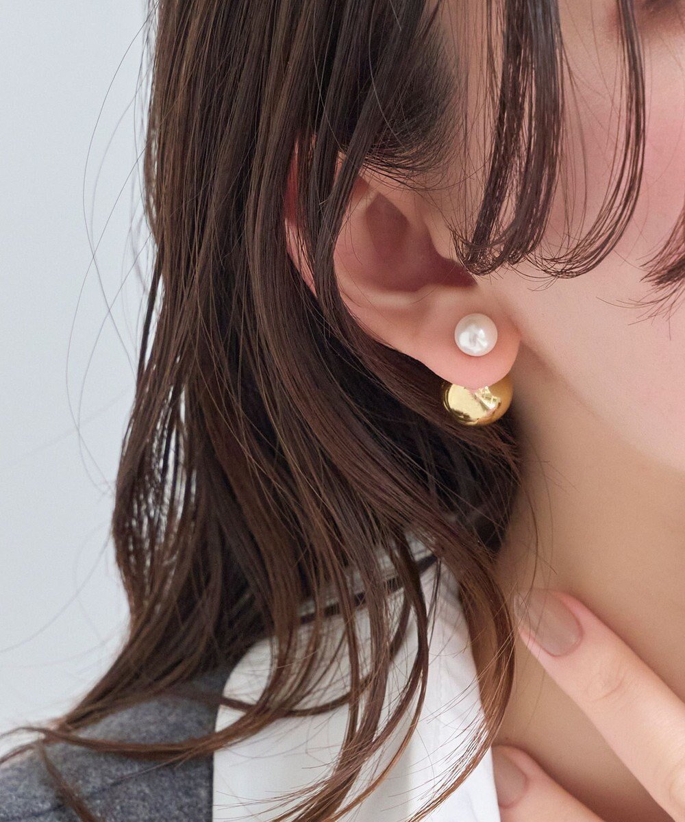 【フィービィー/phoebe】のメタルボールバックキャッチピアス パール 人気、トレンドファッション・服の通販 founy(ファニー) 　ファッション　Fashion　レディースファッション　Fashion for Women　バッグ　Bags　アクセサリー　Fashion Accessories　シンプル　Simple, Minimal　トレンド　Trend, Trending Now　パール　Pearl, Pearl Accent　フォーマル　Formal, Dressy　フロント　Front, Front Design　メタル　Metal, Metal Parts　定番　Standard, Basic Item　 other-1|ID: prp329100004664488 ipo3291000000033742697