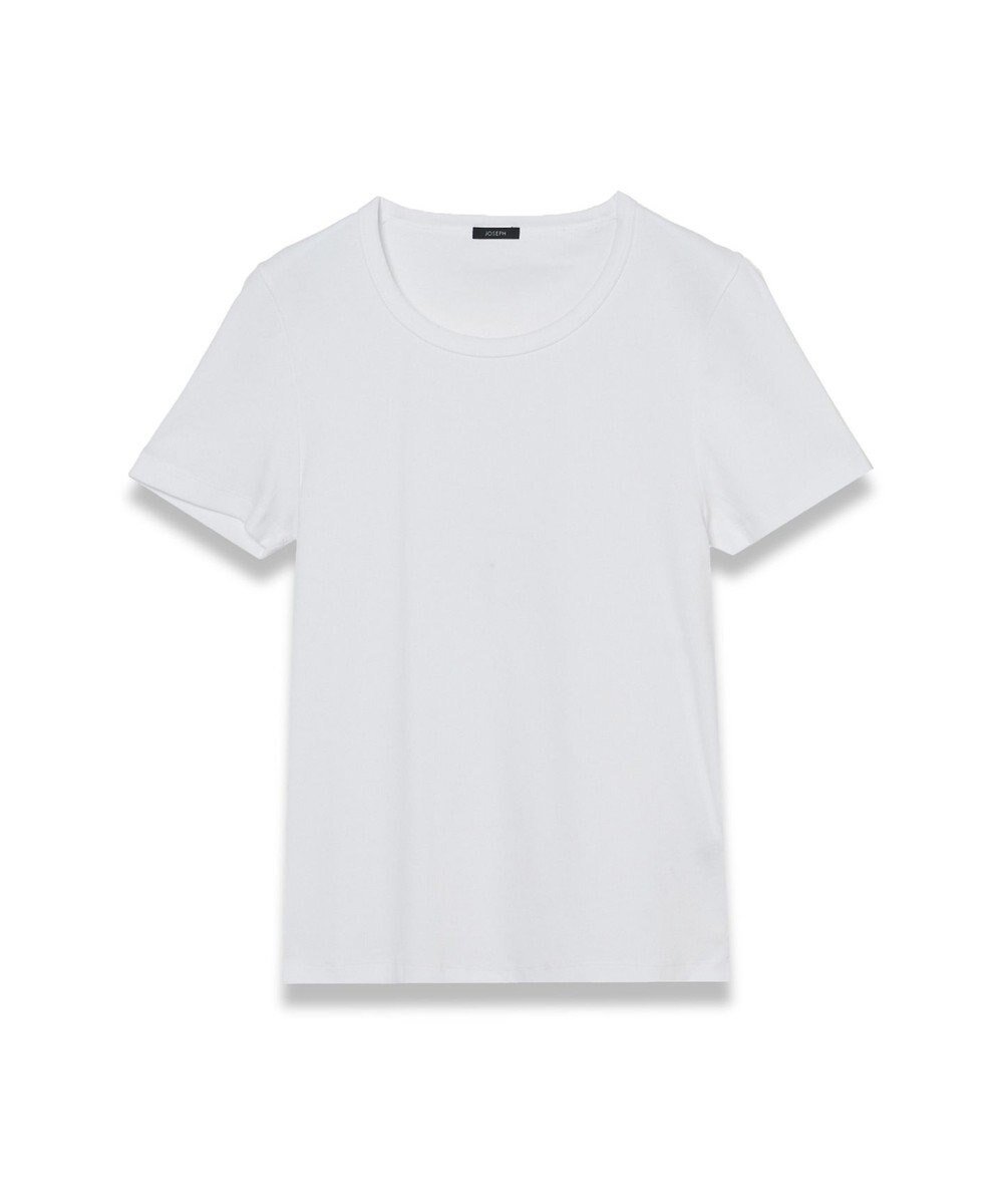 【ジョゼフ/JOSEPH】のジャージーリブ ティーシャツ インテリア・キッズ・メンズ・レディースファッション・服の通販 founy(ファニー) ファッション Fashion レディースファッション Fashion for Women トップス・カットソー Cut & Sew Tops シャツ・ブラウス・オフィスカジュアル Elegant Blouses & Button-Ups ロングTシャツ・Tシャツ Longline T-Shirts & Tees カットソー・ベーシックTシャツ Cut-and-Sewn Tops / Stretch Tees & Basics カットソー Cut and Sewn Top ストレッチ Stretch, Stretchy Fabric スリム Slim, Slim Fit フィット Fit, Slim Fit 夏 Summer 春 Spring S/S・春夏 SS, Spring/Summer, Warm Season Off white|ID: prp329100004664534 ipo3291000000033742878