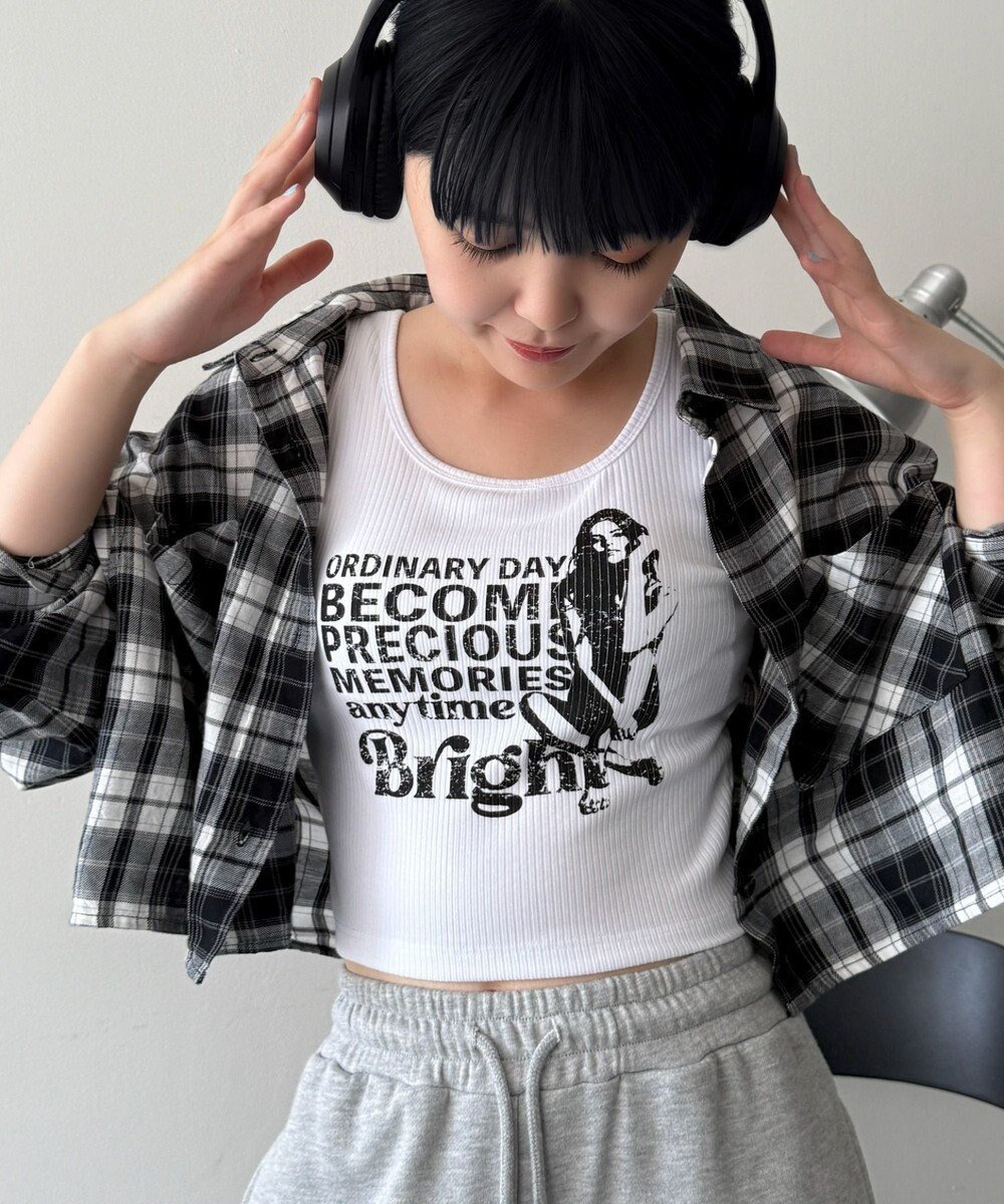 【ウィゴー/WEGO】の【カップ付きインナー】グラフィックカップ付きリブタンク インテリア・キッズ・メンズ・レディースファッション・服の通販 founy(ファニー) 　ファッション　Fashion　レディースファッション　Fashion for Women　トップス・カットソー　Cut & Sew Tops　おすすめ　Recommended / Our Picks　インナー　Innerwear　グラフィック　Graphic, Graphic Design　ジャケット　Jacket, Outerwear　スマホ　Smartphone, Mobile Device　タンク　Tank Top, Sleeveless Top　プチプライス・低価格　Affordable / Budget Price　夏　Summer　春　Spring　S/S・春夏　SS, Spring/Summer, Warm Season　柄8|ID: prp329100004664561 ipo3291000000033742991