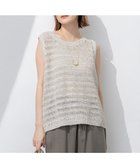 【23区/NIJYUSANKU】の【洗える】テープミックススカシ ノースリーブ ニット ベージュ系|ID: prp329100004664613 ipo3291000000033743162
