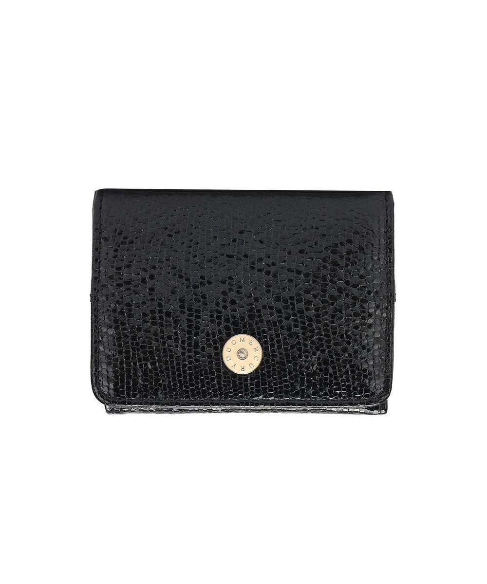 【スタイルコード/STYLE CODE】の【MERCURYDUO/マーキュリーデュオ】メタリッククラック調型押し 三つ折りミニ財布 インテリア・キッズ・メンズ・レディースファッション・服の通販 founy(ファニー) ファッション Fashion レディースファッション Fashion for Women ミニ財布・二つ折り財布 Wallets & Card Cases ギフト プレゼント Gift / Present コンパクト Compact, Small Size シンプル Simple, Minimal フラップ Flap, Flap Pocket ブローチ Brooch, Pin Brooch ポケット Pocket, Pocket Detail ワンポイント One Point, Statement Accent エレガント 上品 Elegant 財布 Wallet, Purse ブラック|ID: prp329100004664614 ipo3291000000033743166