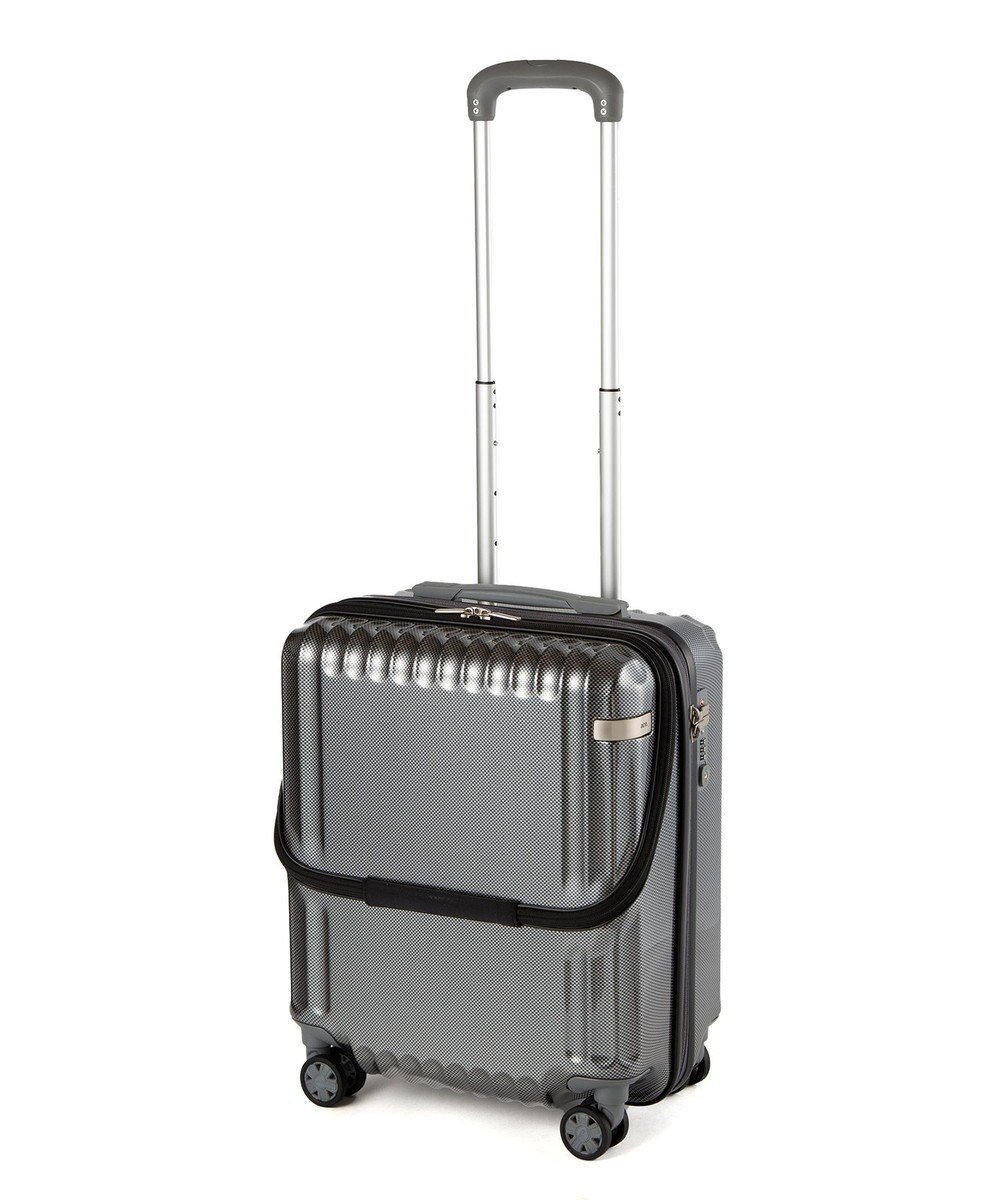 【エースバッグズアンドラゲッジ/ACE BAGS & LUGGAGE】のace. パリセイドZd フロントポケットスーツケース 35L 06812 エース インテリア・キッズ・メンズ・レディースファッション・服の通販 founy(ファニー) 　ファッション　Fashion　レディースファッション　Fashion for Women　スーツ　Business Suits & Workwear　フロント　Front, Front Design　ポケット　Pocket, Pocket Detail　メッシュ　Mesh, Net Fabric　リュック　Backpack, Rucksack　再入荷　Restock / Back in Stock　おすすめ　Recommended / Our Picks　旅行　Travel　スーツケース キャリーケース　Suitcase / Carry Case　ブラックカーボン|ID: prp329100004664691 ipo3291000000035641706
