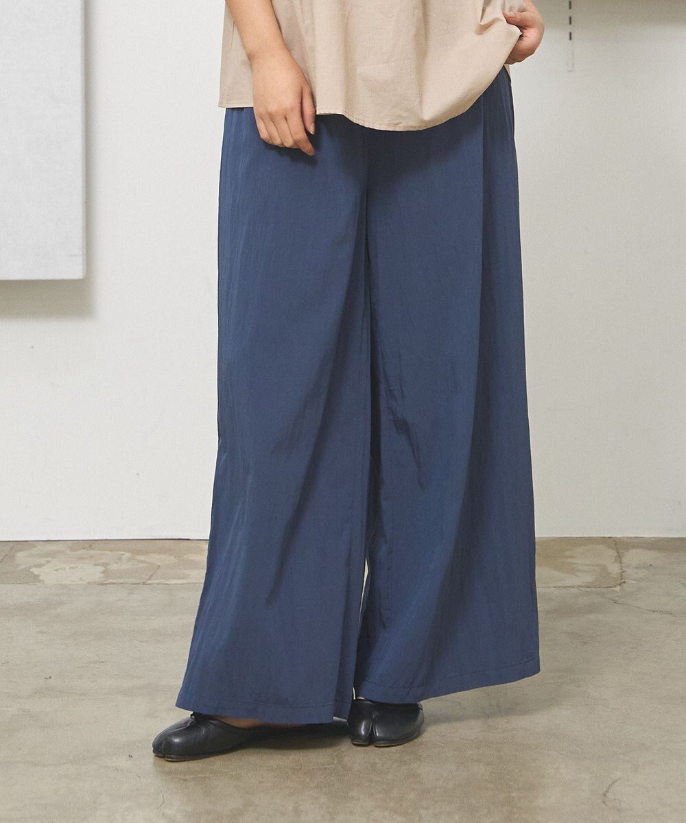 【ジェイプレスヨークストリート/J.PRESS YORK STREET】の【WOMEN】ワッシャーリラックス ワイドパンツ インテリア・キッズ・メンズ・レディースファッション・服の通販 founy(ファニー) 　ファッション　Fashion　レディースファッション　Fashion for Women　パンツ　Pants & Trousers　春　Spring　カラフル　Colorful Design　サンダル　Sandals, Summer Shoes　シューズ　Shoes, Footwear　シンプル　Simple, Minimal　スニーカー　Sneakers, Trainers　ソックス　Socks, Hosiery　タンブラー　Tumbler, Travel Mug　ドレープ　Drape, Draping Fabric　ドローストリング　Drawstring, Pull Cord　バレエ　Ballet, Ballet Style　ポケット　Pocket, Pocket Detail　ワイド　Wide, Wide Fit　S/S・春夏　SS, Spring/Summer, Warm Season　おすすめ　Recommended / Our Picks　夏　Summer　ネイビー系|ID: prp329100004664760 ipo3291000000033743706