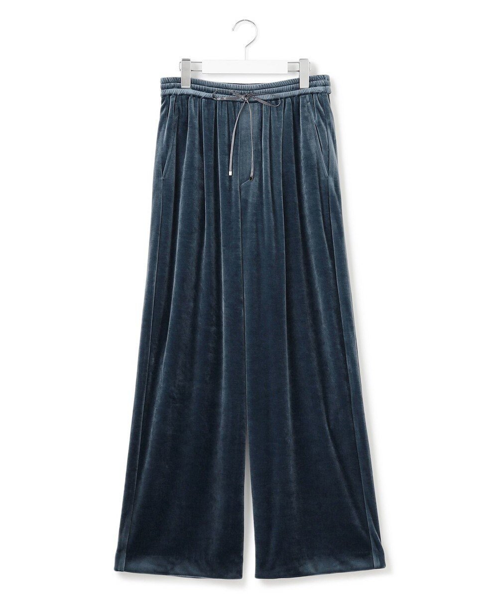 【23区/NIJYUSANKU】の【GOLD LABEL】プレミアムベロア ドロスト ワイドパンツ インテリア・キッズ・メンズ・レディースファッション・服の通販 founy(ファニー) 　ファッション　Fashion　レディースファッション　Fashion for Women　パンツ　Pants & Trousers　コレクション　Collection, Seasonal Line　シンプル　Simple, Minimal　ストレッチ　Stretch, Stretchy Fabric　スポーティ　Sporty, Casual Athletic　スマート　Smart, Elegant　ドレープ　Drape, Draping Fabric　プレミアム　Premium, High-End　ベロア　Velour, Soft Velvet　リラックス　Relax, Relaxed Fit　ワイド　Wide, Wide Fit　A/W・秋冬　Autumn/Winter　冬　Winter / This Winter　新作・新入荷　New Arrivals / New In　2025年　2025　2025-2026秋冬・A/W　Autumn/Winter 2025–26 AW25–26　ダルブルー系|ID: prp329100004664926 ipo3291000000033745241