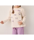 【エニィ/ANY / KIDS】の【WEB限定】7days プリント 長袖Tシャツ エクリュ×リボン|ID: prp329100004664929 ipo3291000000033745252