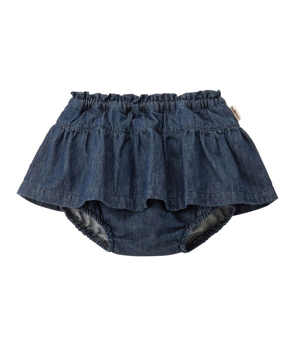 【ミキハウスホットビスケッツ/MIKI HOUSE HOT BISCUITS / KIDS】の【70-90cm】 スカート付ブルマ インテリア・キッズ・メンズ・レディースファッション・服の通販 founy(ファニー) 　ファッション　Fashion　キッズファッション　Fashion for Kids　デニム　Denim, Jeans Material　フレア　Flare, Flared　ベビー　Baby, Babywear　ロンパース　Romper, Jumpsuit　夏　Summer　春　Spring　S/S・春夏　SS, Spring/Summer, Warm Season　インディゴブルー|ID: prp329100004664954 ipo3291000000033745329