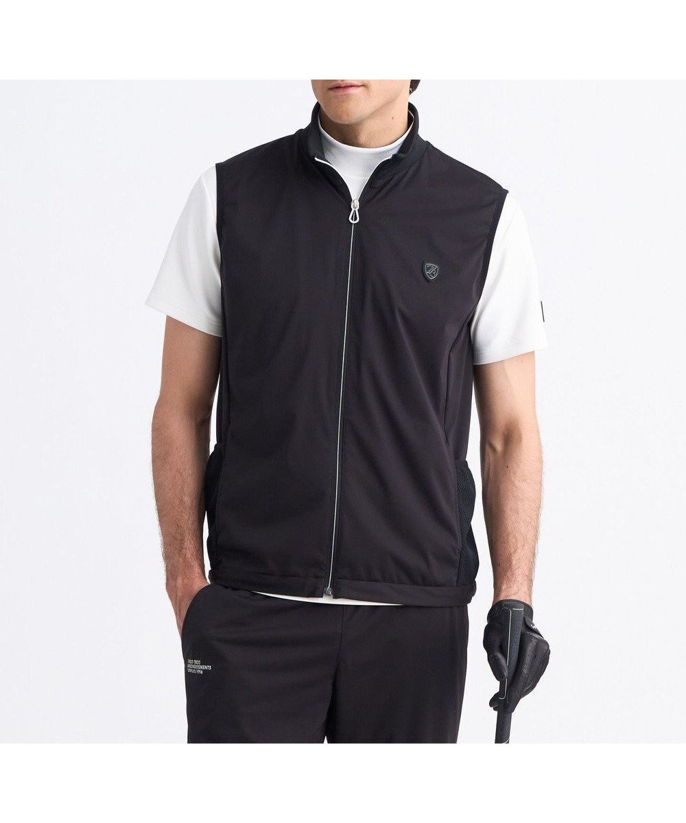 【23区 ゴルフ/23区GOLF / MEN】の【MEN】エアリージャージベスト 防風 ストレッチ 撥水 人気、トレンドファッション・服の通販 founy(ファニー) 　ファッション　Fashion　メンズファッション　Fashion for Men　アウター　Men's Coats Outerwear　アクリル　Acrylic Material　コンパクト　Compact, Small Size　コーティング　Coating, Coated Finish　軽量　Lightweight, Ultra Light　ジャケット　Jacket, Outerwear　ストレッチ　Stretch, Stretchy Fabric　ドローコード　Drawcord, Drawstring Cord　ベスト　Vest, Waistcoat　ポケット　Pocket, Pocket Detail　メッシュ　Mesh, Net Fabric　ラウンド　Round, Round Neck　A/W・秋冬　Autumn/Winter　旅行　Travel　エレガント 上品　Elegant　ゴルフ　Golf　 other-1|ID: prp329100004664979 ipo3291000000033745399