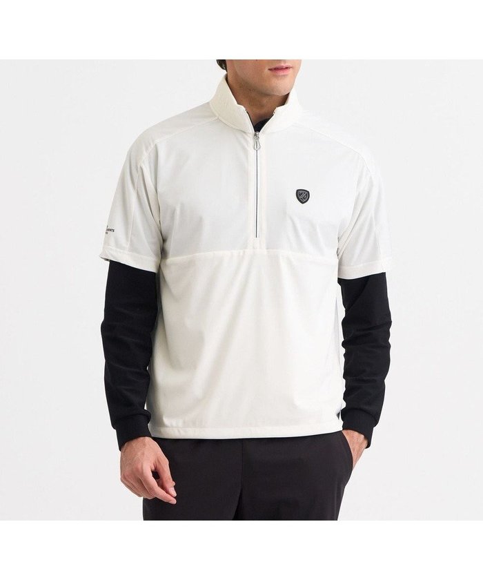 【23区 ゴルフ/23区GOLF / MEN】の【MEN】エアリージャージ半袖プルオーバー インテリア・キッズ・メンズ・レディースファッション・服の通販 founy(ファニー) https://founy.com/ ファッション Fashion メンズファッション Fashion for Men トップス・カットソー Cut & Sew Tops アクリル Acrylic Material コンパクト Compact, Small Size コーティング Coating, Coated Finish 軽量 Lightweight, Ultra Light スウェット / スエット Sweatshirt, Sweatwear ストレッチ Stretch, Stretchy Fabric スポーティ Sporty, Casual Athletic ドローコード Drawcord, Drawstring Cord 長袖 Long Sleeve, Full Sleeve 半袖 Short Sleeve, Half Sleeve ラウンド Round, Round Neck A/W・秋冬 Autumn/Winter 旅行 Travel エレガント 上品 Elegant |ID: prp329100004664990 ipo3291000000034337579