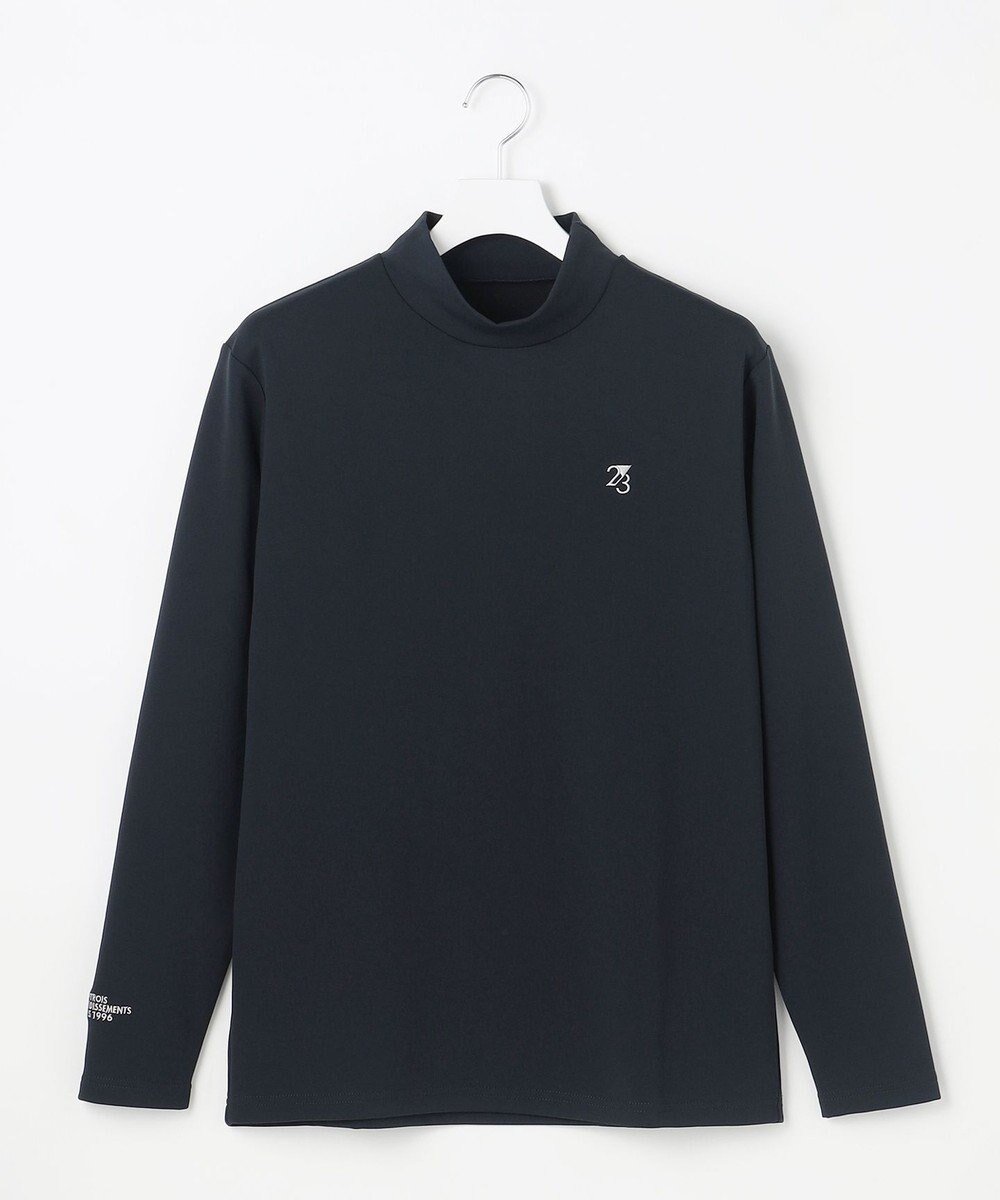 【23区 ゴルフ/23区GOLF / MEN】の【MEN】ストレッチダンボールモックネック 吸水速乾 UVカット インテリア・キッズ・メンズ・レディースファッション・服の通販 founy(ファニー) 　ファッション　Fashion　メンズファッション　Fashion for Men　トップス・カットソー　Cut & Sew Tops　インナー　Innerwear　コンパクト　Compact, Small Size　吸水　Absorbent, Quick-Dry　シンプル　Simple, Minimal　スウェット / スエット　Sweatshirt, Sweatwear　ストレッチ　Stretch, Stretchy Fabric　スリム　Slim, Slim Fit　パターン　Pattern, Design Print　ボトム　Bottoms, Lower Wear　モックネック　Mock Neck, Short Turtleneck　A/W・秋冬　Autumn/Winter　ゴルフ　Golf　2025年　2025　2025春夏・S/S　Spring/Summer 2025 SS25　ブラック系|ID: prp329100004664991 ipo3291000000033745432