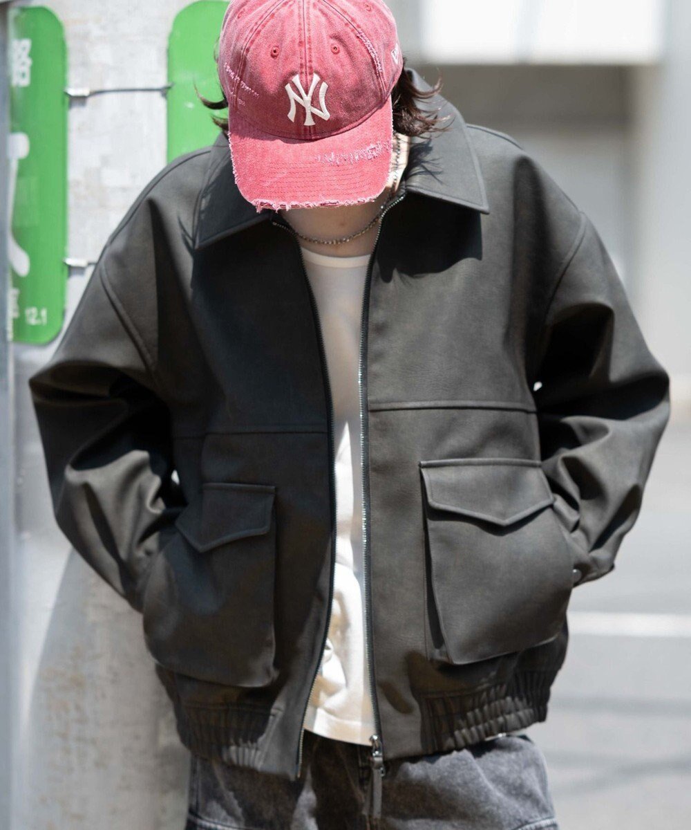 【ウィゴー/WEGO】の【25年秋冬新作/ユニセックス着用ITEM/SMLサイズ展開】PUダブルZIPフライトブルゾン インテリア・キッズ・メンズ・レディースファッション・服の通販 founy(ファニー) 　ファッション　Fashion　レディースファッション　Fashion for Women　アウター　Coat / Outerwear Collection　レディースジャケット・軽アウター　Jackets　ブルゾンジャケット・スポーティアウター　Blouson Jackets　春　Spring　今季　This Season, Current Season　シンプル　Simple, Minimal　ジャケット　Jacket, Outerwear　スウェット / スエット　Sweatshirt, Sweatwear　スマホ　Smartphone, Mobile Device　スラックス　Slacks, Dress Pants　ダブル　Double, Double-Breasted　トレンド　Trend, Trending Now　フラップ　Flap, Flap Pocket　ブルゾン　Blouson, Bomber Jacket　ポケット　Pocket, Pocket Detail　無地　Plain, Solid Color　冬　Winter / This Winter　A/W・秋冬　Autumn/Winter　おすすめ　Recommended / Our Picks　グレーその他|ID: prp329100004665012 ipo3291000000033745494