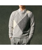 【ジョセフ アブード/JOSEPH ABBOUD / MEN】の【インポート素材/ソフトな肌触り/軽量】MOUSSE アーガイル クルーネック セーター ライトグレー系7|ID: prp329100004665021 ipo3291000000034188161