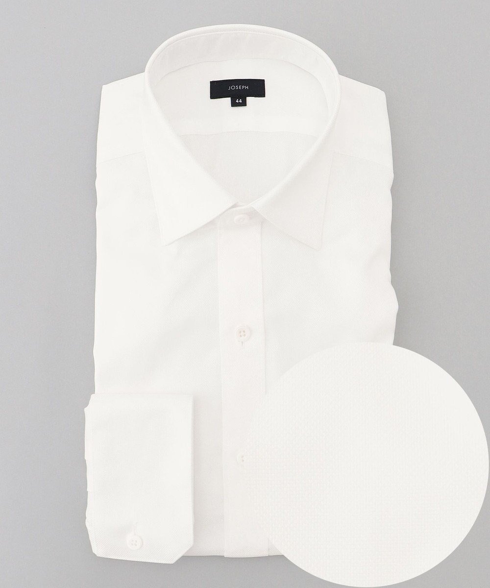 【ジョゼフ オム/JOSEPH HOMME / MEN】のスーピマロイヤルオックス レギュラーカラー ドレスシャツ インテリア・キッズ・メンズ・レディースファッション・服の通販 founy(ファニー) 　ファッション　Fashion　メンズファッション　Fashion for Men　トップス・カットソー　Cut & Sew Tops　メンズシャツ　Shirts　カフス　Cuff Design　シンプル　Simple, Minimal　ドレス　Dress, One-Piece　レギュラー　Regular, Standard Fit　エレガント 上品　Elegant　夏　Summer　春　Spring　S/S・春夏　SS, Spring/Summer, Warm Season　ホワイト系|ID: prp329100004665062 ipo3291000000034337640