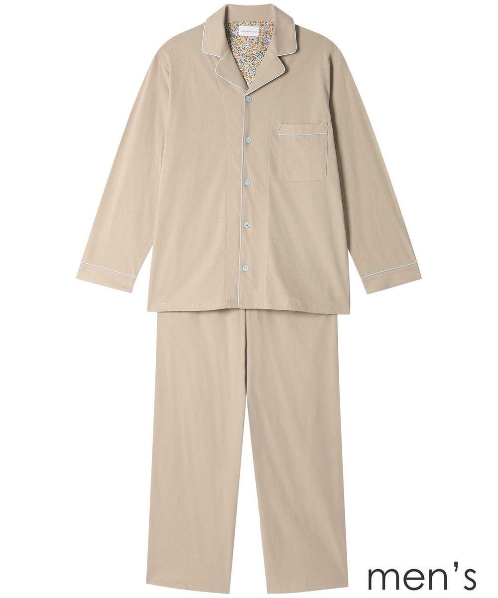 【ウンナナクール/une nana cool / MEN】の【綿100%】ラスティック天竺メンズパジャマ MADE WITH LIBERTY FABRIC インテリア・キッズ・メンズ・レディースファッション・服の通販 founy(ファニー) 　ファッション　Fashion　メンズファッション　Fashion for Men　パイピング　Piping, Trim Design　パジャマ　Pajamas, Sleepwear　メンズ　Men's, Menswear　リラックス　Relax, Relaxed Fit　おすすめ　Recommended / Our Picks　ギフト プレゼント　Gift / Present　BS|ID: prp329100004665075 ipo3291000000033745771