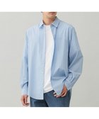 【アンフィーロ/UNFILO / MEN】の【接触冷感/イージーケア/抗菌防臭/UVケア】TR デイリークリーンシャツ ブルー×オフストライプ|ID: prp329100004665089 ipo3291000000033745889