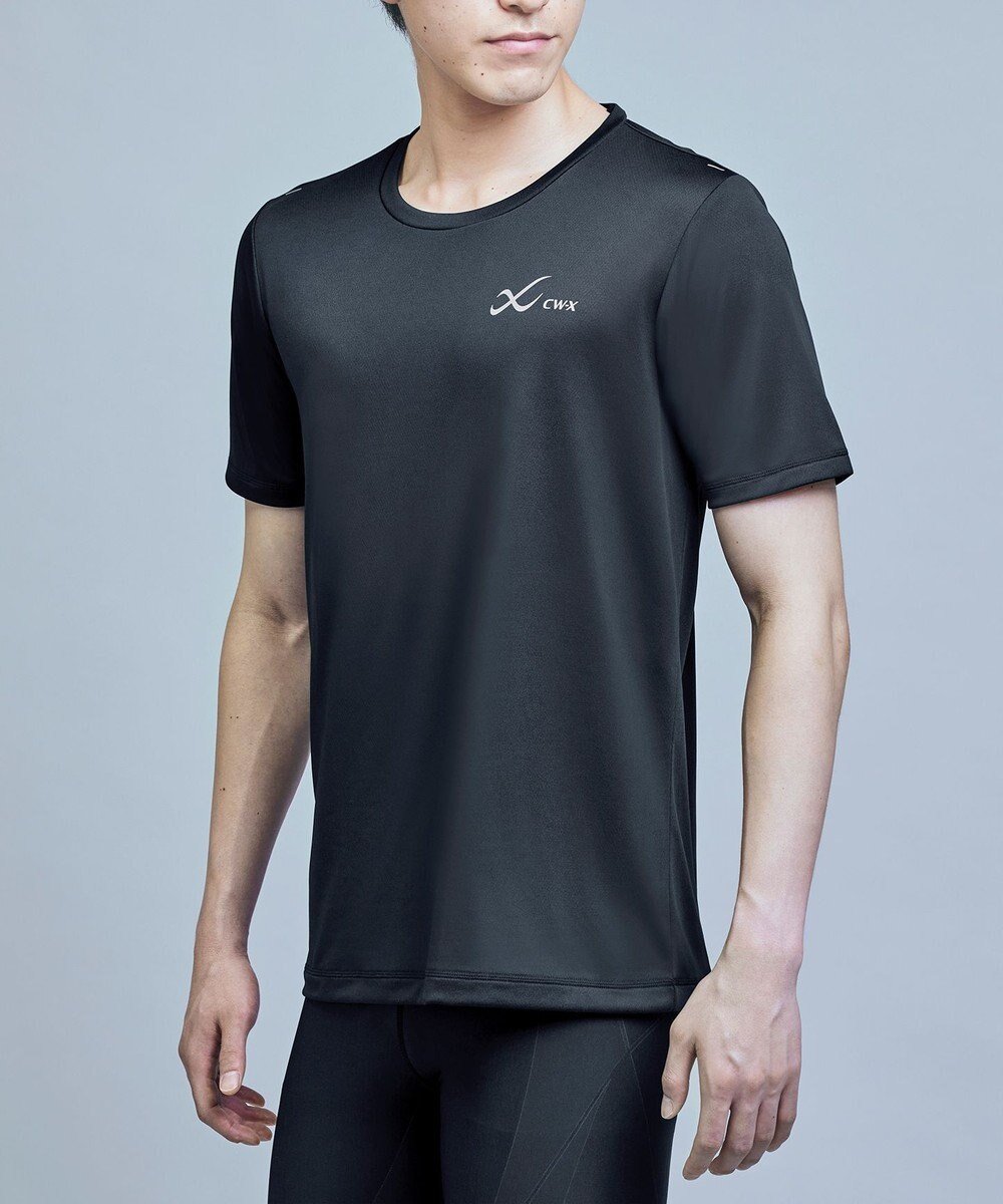 【シーダブリューエックス/CW-X / MEN】の【MEN】 CW-X トップス 【薄軽ランニングシャツ】 半袖 3分袖 Uネック 吸汗速乾性(本体) メンズ DLO155 /ワコール インテリア・キッズ・メンズ・レディースファッション・服の通販 founy(ファニー) ファッション Fashion メンズファッション Fashion for Men トップス・カットソー Cut & Sew Tops メンズシャツ Shirts プリント Print, Printed Pattern メンズ Men's, Menswear ランニング Running, Running Wear, Activewear, Jogging 半袖 Short Sleeve, Half Sleeve ブラック|ID: prp329100004665095 ipo3291000000034188542