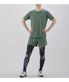 【シーダブリューエックス/CW-X / MEN】の【MEN】 CW-X トップス 【薄軽ランニングシャツ】 半袖 3分袖 Uネック 吸汗速乾性(本体) メンズ DLO155 /ワコール オリーブ|ID: prp329100004665095 ipo3291000000034188547