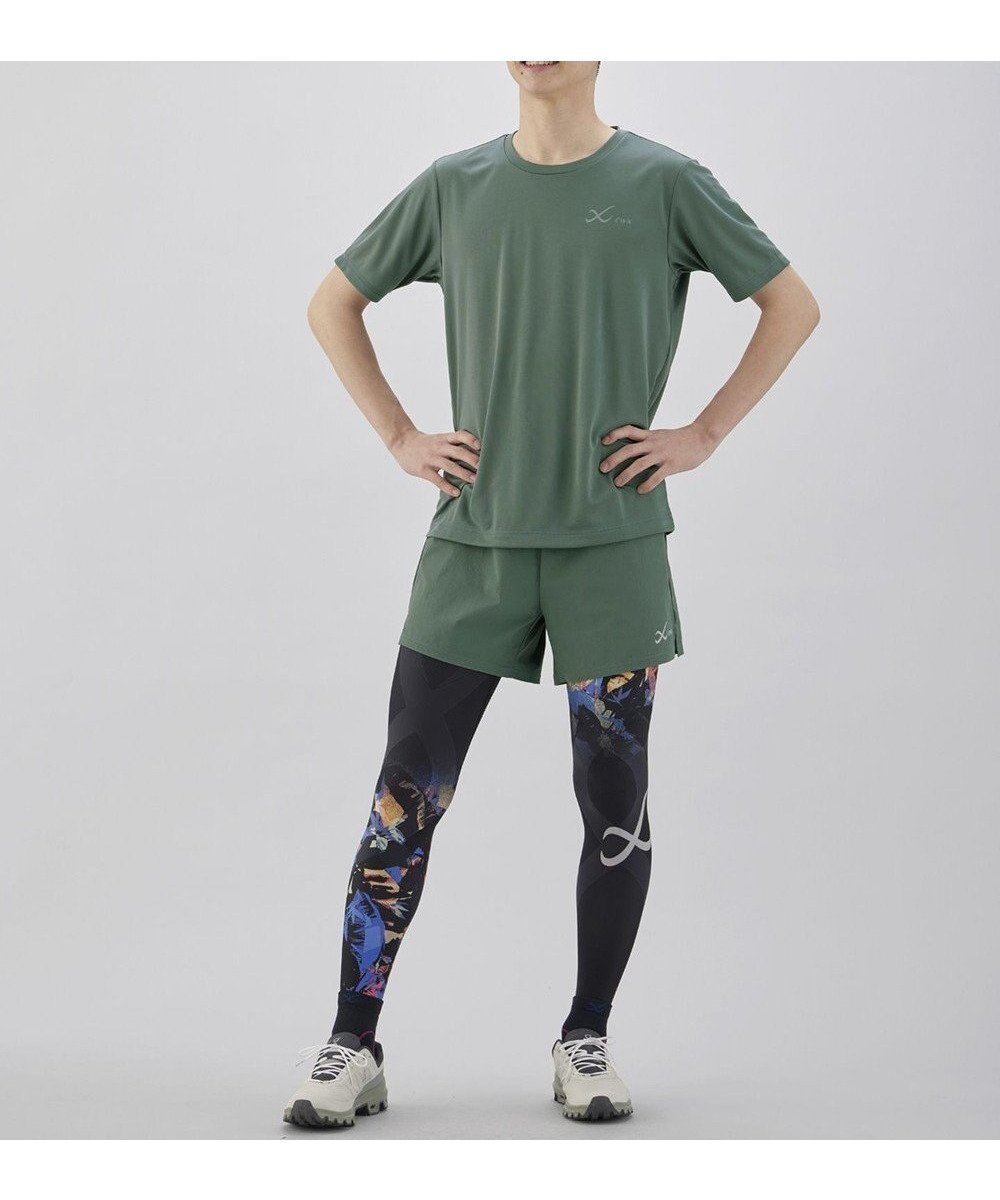 【シーダブリューエックス/CW-X / MEN】の【MEN】 CW-X トップス 【薄軽ランニングシャツ】 半袖 3分袖 Uネック 吸汗速乾性(本体) メンズ DLO155 /ワコール インテリア・キッズ・メンズ・レディースファッション・服の通販 founy(ファニー) ファッション Fashion メンズファッション Fashion for Men トップス・カットソー Cut & Sew Tops メンズシャツ Shirts プリント Print, Printed Pattern メンズ Men's, Menswear ランニング Running, Running Wear, Activewear, Jogging 半袖 Short Sleeve, Half Sleeve オリーブ|ID: prp329100004665095 ipo3291000000034188547