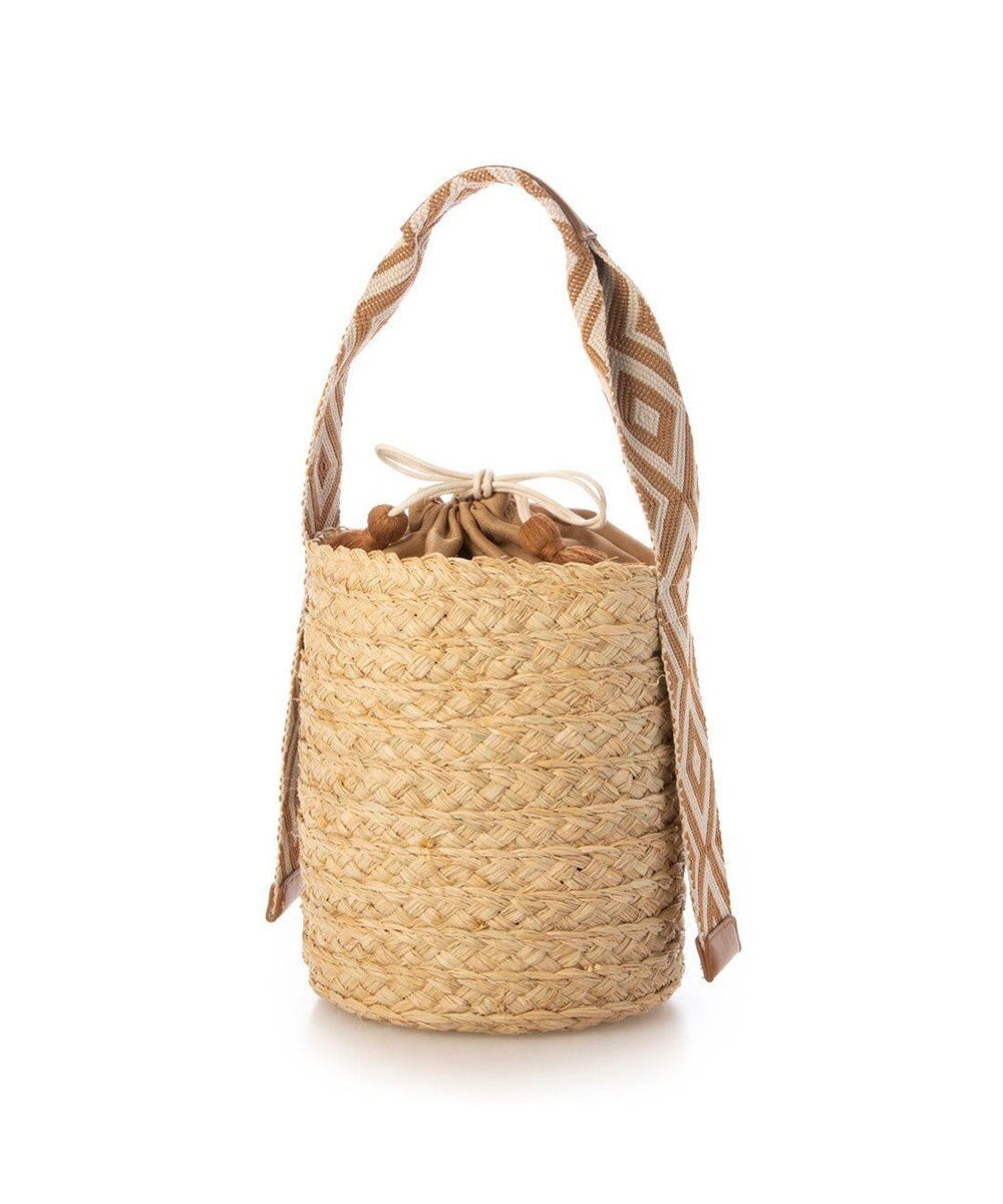 【アンビリオン/UNBILLION】のカシュカシュ cachecache / ジャガードテープハンドルラフィアバケツトート インテリア・キッズ・メンズ・レディースファッション・服の通販 founy(ファニー) 　ファッション　Fashion　レディースファッション　Fashion for Women　バッグ　Bags　カラフル　Colorful Design　巾着　Drawstring Bag, Kinchaku　財布　Wallet, Purse　ハンド　Hand, Handmade　ポケット　Pocket, Pocket Detail　ミックス　Mix, Mixed Style　モチーフ　Motif, Design Theme　ラフィア　Raffia, Natural Straw　再入荷　Restock / Back in Stock　キャメル|ID: prp329100004665103 ipo3291000000033745985