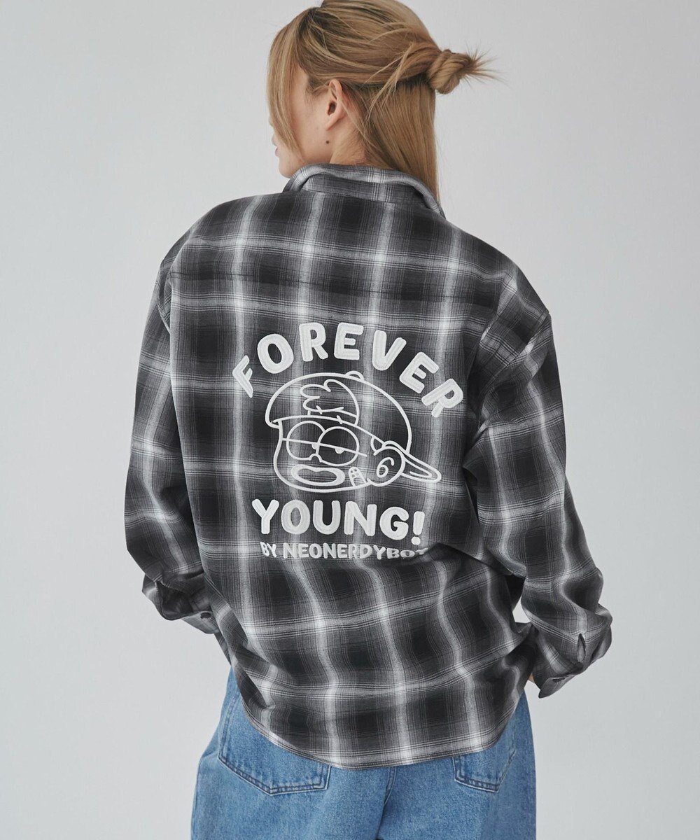 【ウィゴー/WEGO】の【ユニセックス着用ITEM】グラフィックオンブレチェックシャツ(LS) インテリア・キッズ・メンズ・レディースファッション・服の通販 founy(ファニー) 　ファッション　Fashion　レディースファッション　Fashion for Women　トップス・カットソー　Cut & Sew Tops　シャツ・ブラウス・オフィスカジュアル　Elegant Blouses & Button-Ups　インナー　Innerwear　春　Spring　秋　Autumn　カーゴパンツ　Cargo Pants, Utility Pants　グラフィック　Graphic, Graphic Design　スマホ　Smartphone, Mobile Device　チェック　Check, Plaid, Tartan　デニム　Denim, Jeans Material　トレンド　Trend, Trending Now　定番　Standard, Basic Item　羽織　Haori, Light Jacket　リラックス　Relax, Relaxed Fit　ルーズ　Loose, Oversized　ワンポイント　One Point, Statement Accent　冬　Winter / This Winter　S/S・春夏　SS, Spring/Summer, Warm Season　おすすめ　Recommended / Our Picks　夏　Summer　柄1|ID: prp329100004665116 ipo3291000000033746056