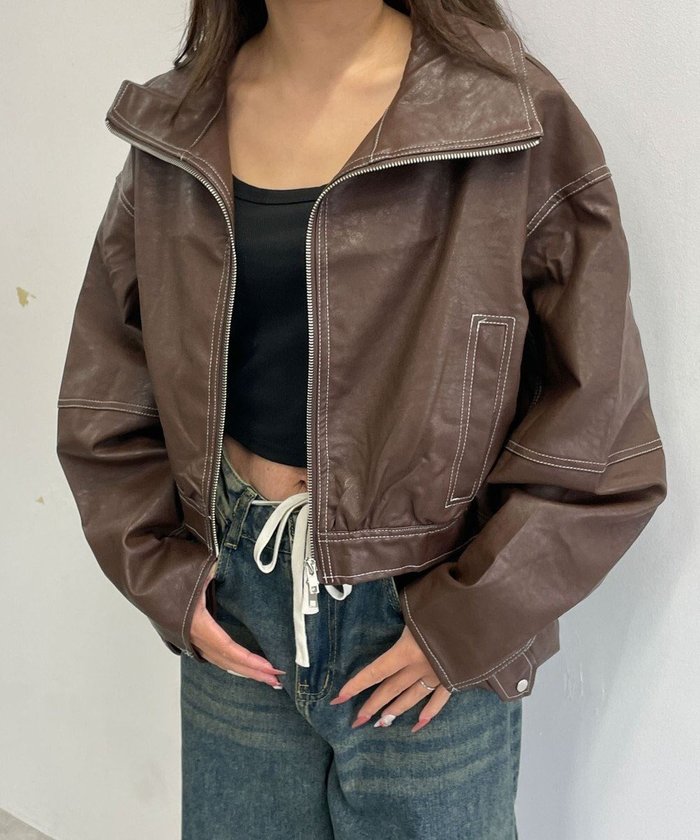 【ウィゴー/WEGO】の配色ステッチWZIPショートブルゾン インテリア・キッズ・メンズ・レディースファッション・服の通販 founy(ファニー) https://founy.com/ ファッション Fashion レディースファッション Fashion for Women アウター Coat / Outerwear Collection レディースジャケット・軽アウター Jackets ブルゾンジャケット・スポーティアウター Blouson Jackets ショート Short, Short Length ジャケット Jacket, Outerwear スタンド Stand Collar, Upright Stand スマホ Smartphone, Mobile Device デニム Denim, Jeans Material トレンド Trend, Trending Now ブルゾン Blouson, Bomber Jacket A/W・秋冬 Autumn/Winter |ID: prp329100004665120 ipo3291000000033746068