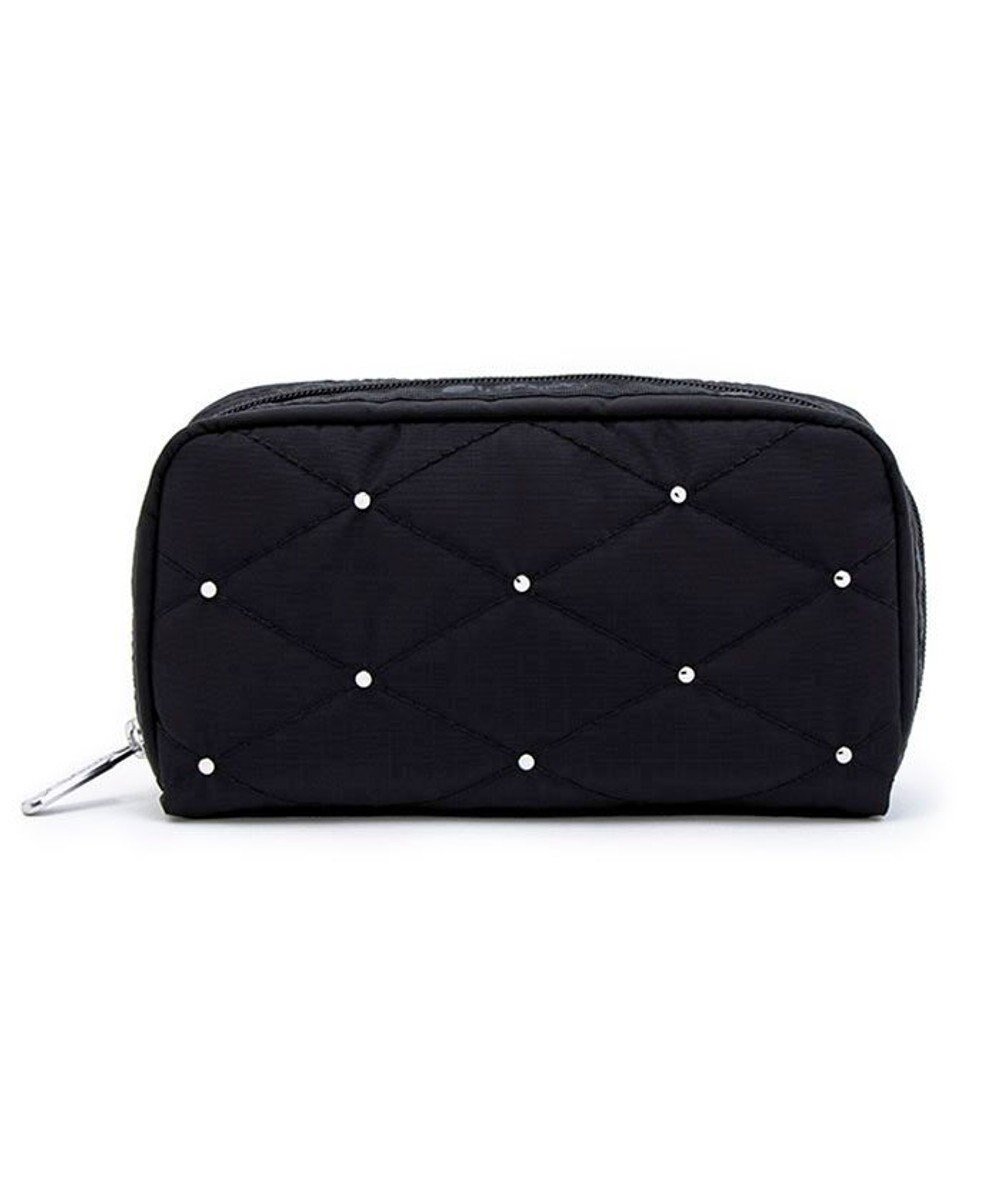 【レスポートサック/LeSportsac】のRECTANGULAR COSMETIC/ブラックキルトスタッズ 人気、トレンドファッション・服の通販 founy(ファニー) 　ファッション　Fashion　レディースファッション　Fashion for Women　ミニ財布・二つ折り財布　Wallets & Card Cases　ポーチ&ミニバッグ　Pouches & Mini Bags　キルティング　Quilted, Quilting　軽量　Lightweight, Ultra Light　スクエア　Square, Square Shape　スタイリッシュ　Stylish, Fashionable　スタッズ　Studs, Metal Accents　財布　Wallet, Purse　人気　Popular, Best Seller　プリント　Print, Printed Pattern　ポケット　Pocket, Pocket Detail　ポーチ　Pouch, Small Case　メタリック　Metallic, Shiny Finish　リップ　Lip, Lip Motif　旅行　Travel　エレガント 上品　Elegant　ビジネス 仕事 通勤　Business / Work / Commuting　 other-1|ID: prp329100004665123 ipo3291000000033746077