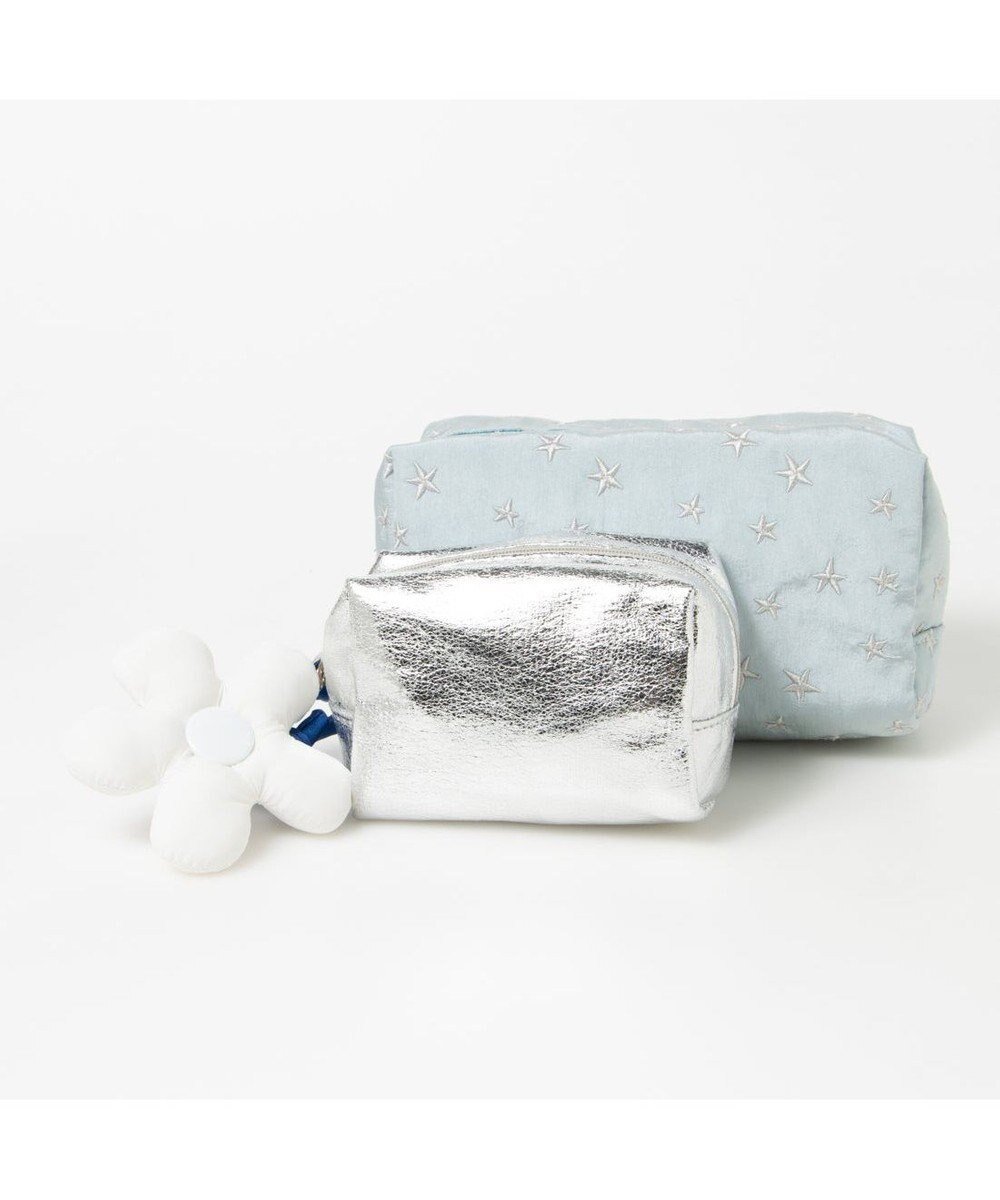 【アンビリオン/UNBILLION】のカシュカシュ cachecache / フラワーチャーム付ソート刺繍ポーチセット インテリア・キッズ・メンズ・レディースファッション・服の通販 founy(ファニー) 　ファッション　Fashion　レディースファッション　Fashion for Women　ミニ財布・二つ折り財布　Wallets & Card Cases　ポーチ&ミニバッグ　Pouches & Mini Bags　カラフル　Colorful Design　財布　Wallet, Purse　チャーム　Charm, Pendant　ハンド　Hand, Handmade　フラワー　Flower, Floral　ポーチ　Pouch, Small Case　ミックス　Mix, Mixed Style　モチーフ　Motif, Design Theme　再入荷　Restock / Back in Stock　おすすめ　Recommended / Our Picks　シルバー|ID: prp329100004665134 ipo3291000000034536178