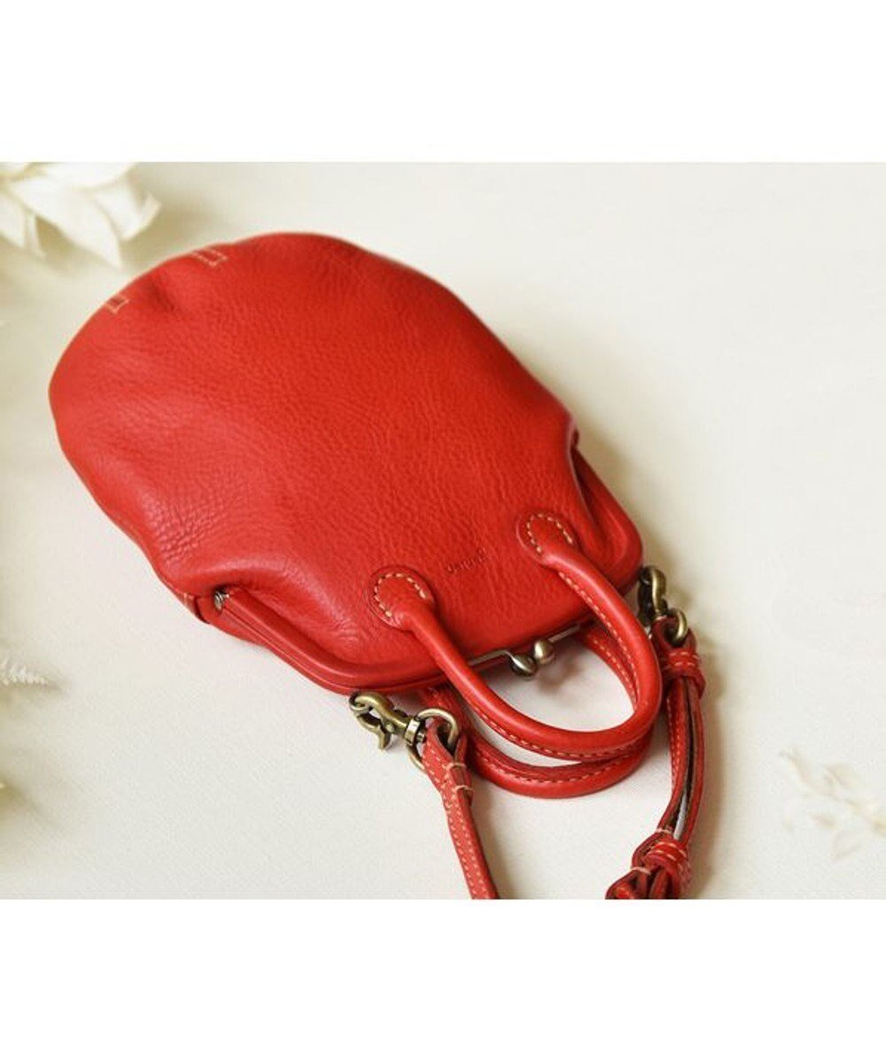 【ゲンテン/genten】のミネルヴァキッコ 口金ショルダーバッグ インテリア・キッズ・メンズ・レディースファッション・服の通販 founy(ファニー) 　ファッション　Fashion　レディースファッション　Fashion for Women　バッグ　Bags　ショルダー　Shoulder, Shoulder Strap　ボックス　Boxy, Box Shape　アカ|ID: prp329100004665151 ipo3291000000034302523