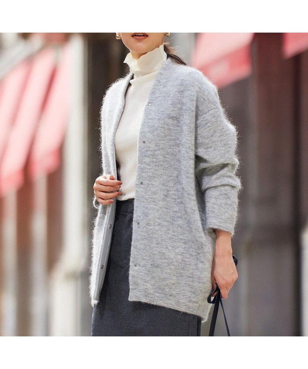 【自由区/JIYU-KU】の【WEB限定カラーあり・昨年大人気商品をアップデート】モヘアニット アウター インテリア・キッズ・メンズ・レディースファッション・服の通販 founy(ファニー) ファッション Fashion レディースファッション Fashion for Women トップス・カットソー Cut & Sew Tops ニット Knit Tops & Sweaters カーディガン・羽織り Layered Style Cardigans カーディガン Cardigan, Knitwear ドット Polka Dot, Dot Pattern ミドル Middle Length, Mid Height ローズ Rose, Rose Motif 冬 Winter / This Winter A/W・秋冬 Autumn/Winter ライトグレー系|ID: prp329100004665174 ipo3291000000034308678