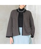 【自由区/JIYU-KU】のツイードライクニット カーディガン グレー系|ID: prp329100004665181 ipo3291000000033746372