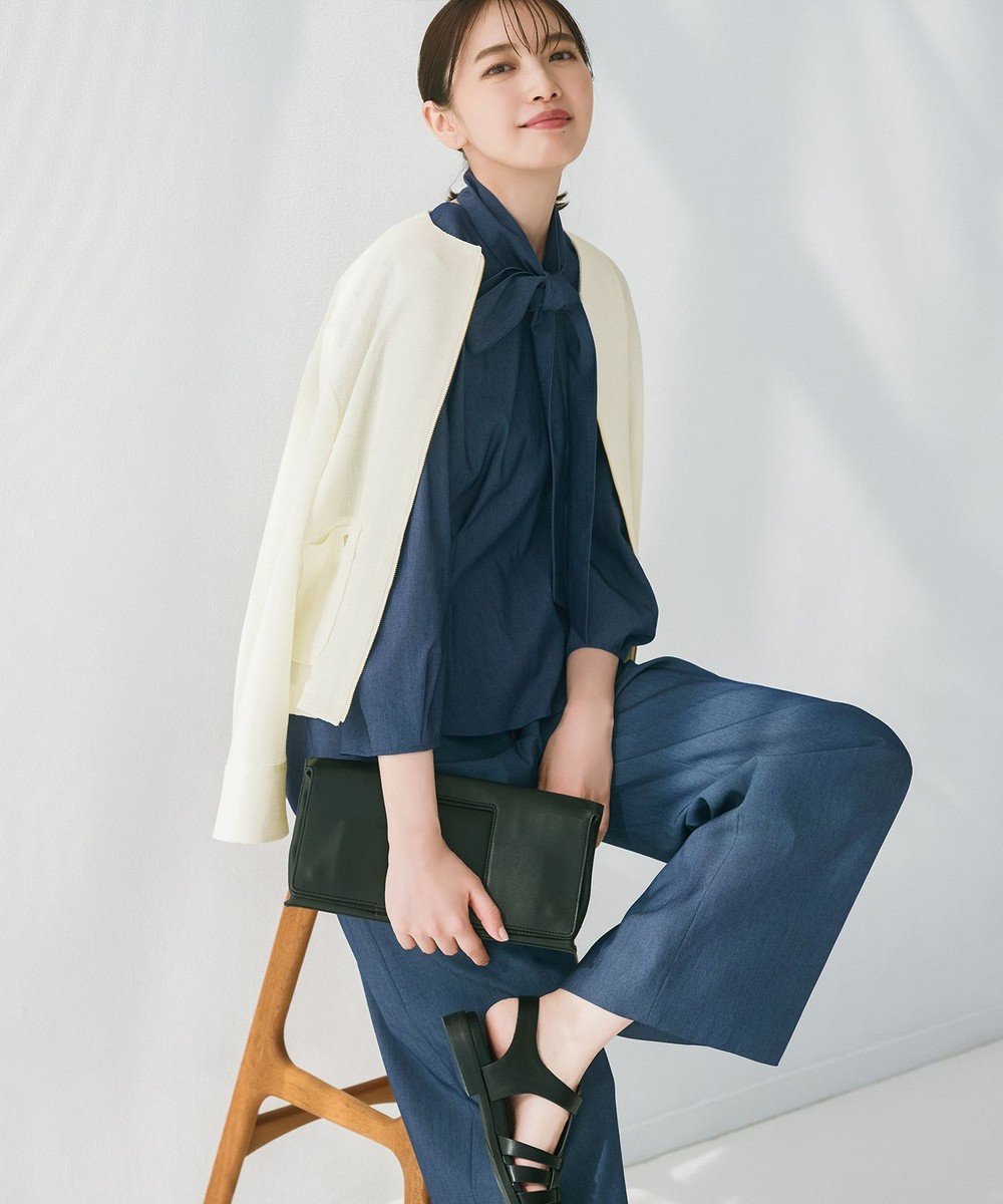 【自由区/JIYU-KU】の【セットアップ対応・洗える】ドレープツイルワイド パンツ インテリア・キッズ・メンズ・レディースファッション・服の通販 founy(ファニー) ファッション Fashion レディースファッション Fashion for Women セットアップ Matching Sets レディースパンツ・ボトムス Pants & Trousers / Bottoms おすすめ Recommended / Our Picks ストレッチ Stretch, Stretchy Fabric セットアップ Set-Up, Coordinated Outfit ツイル Twist, Twisted Detail デニム Denim, Jeans Material ドレープ Drape, Draping Fabric ワイド Wide, Wide Fit 夏 Summer 春 Spring S/S・春夏 SS, Spring/Summer, Warm Season 洗える Machine Washable ネイビーシャンブレー|ID: prp329100004665183 ipo3291000000033746378