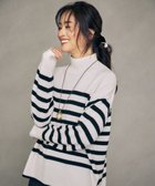 【自由区/JIYU-KU】の【洗える】ウールカシミヤブレンドハイネック ニット シャンパンベージュ×ブラック|ID: prp329100004665188 ipo3291000000033746405