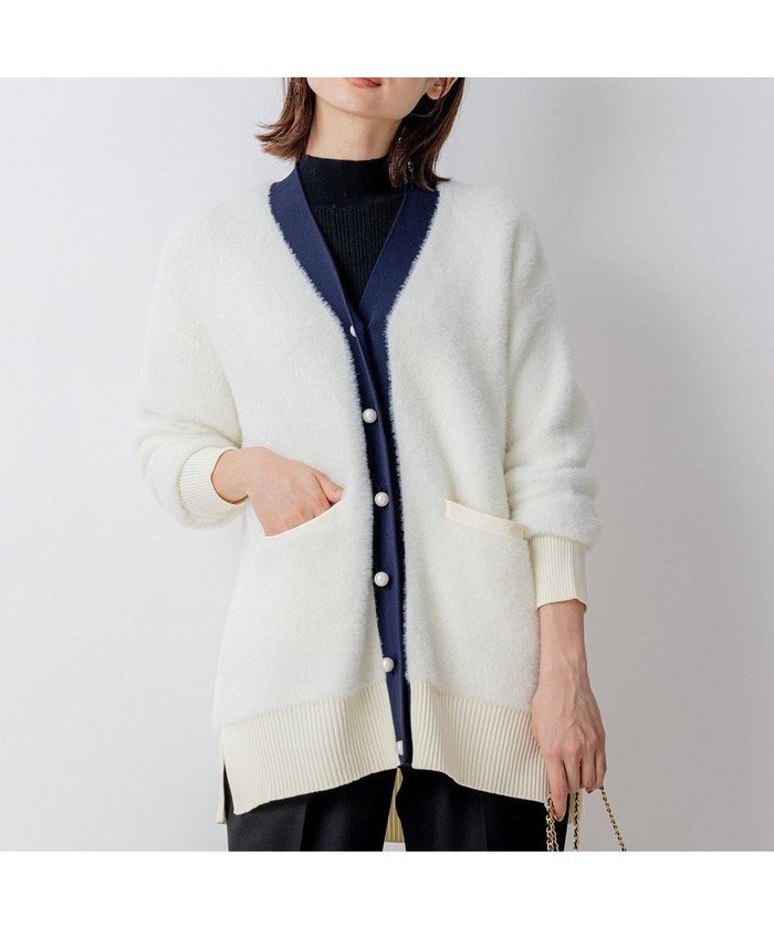 【組曲/KUMIKYOKU】のナイロンファーニット カーディガン インテリア・キッズ・メンズ・レディースファッション・服の通販 founy(ファニー) https://founy.com/ ファッション Fashion レディースファッション Fashion for Women トップス・カットソー Cut & Sew Tops ニット Knit Tops & Sweaters カーディガン・羽織り Layered Style Cardigans カーディガン Cardigan, Knitwear シンプル Simple, Minimal ジャケット Jacket, Outerwear フェザーヤーン Feather Yarn, Fluffy Yarn ボトム Bottoms, Lower Wear エレガント 上品 Elegant A/W・秋冬 Autumn/Winter |ID: prp329100004665195 ipo3291000000034377800