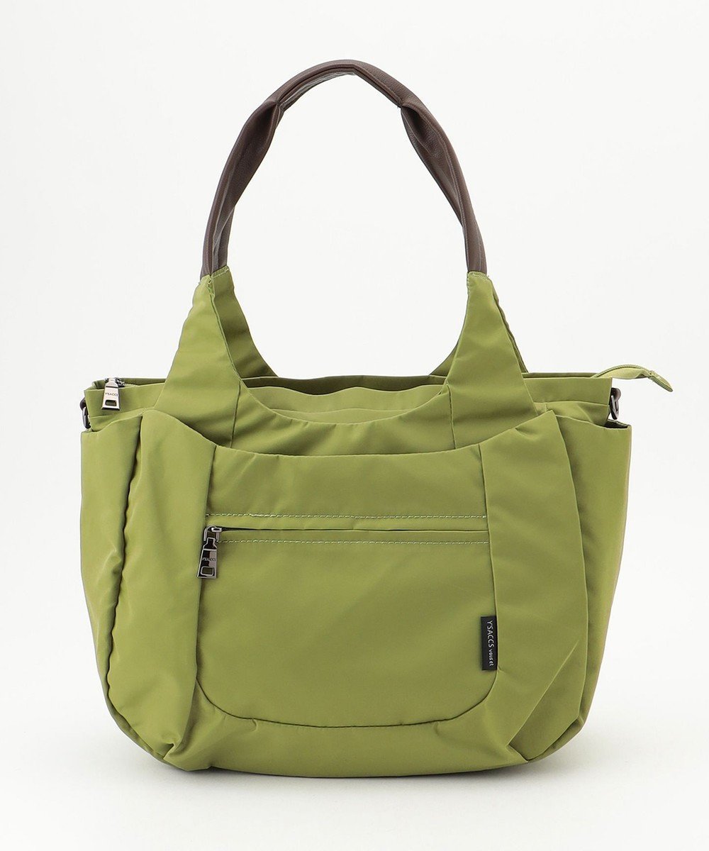 【イザック/Y'SACCS】の【Y SACCS vous et】ラウンド2WAYトート インテリア・キッズ・メンズ・レディースファッション・服の通販 founy(ファニー) 　ファッション　Fashion　レディースファッション　Fashion for Women　バッグ　Bags　おすすめ　Recommended / Our Picks　スマート　Smart, Elegant　ポケット　Pocket, Pocket Detail　マグネット　Magnet, Magnetic Closure　ラウンド　Round, Round Neck　軽量　Lightweight, Ultra Light　グリーン|ID: prp329100004665220 ipo3291000000033746566