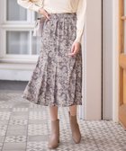 【エニィ スィス/any SiS】の【洗える】フルブルームフラワープリント スカート モカ系|ID: prp329100004665226 ipo3291000000034310826