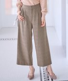 【エニィ スィス/any SiS】の【シリーズ累計7万本突破!】サーモ2WAYストレッチ ワンタック ワイドパンツ ブラウングレンチェック|ID: prp329100004665233 ipo3291000000033746616