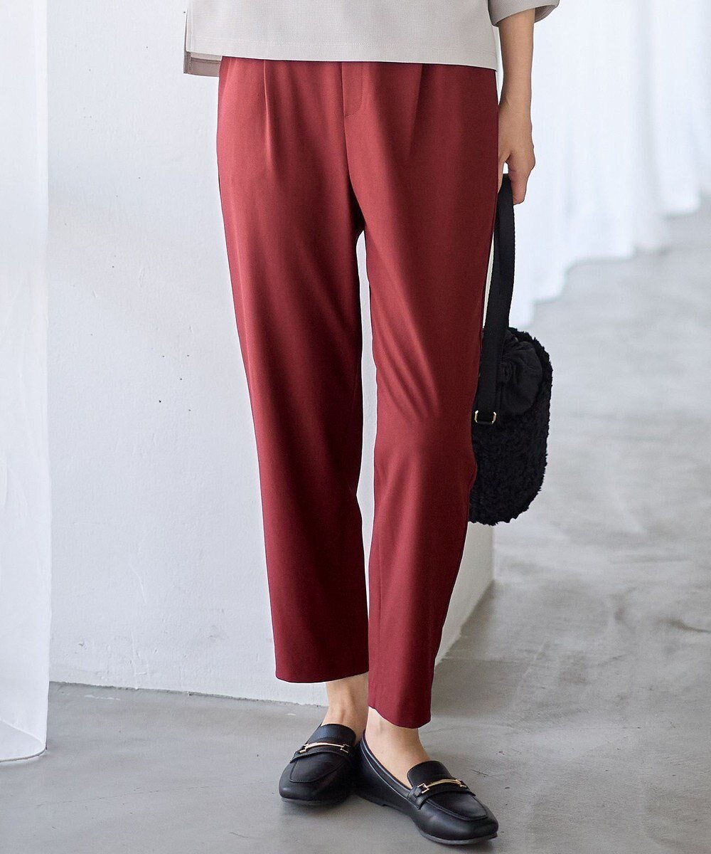 【エニー/ANY】の【6サイズ展開/ウエストゴム】イージーテーパードパンツ インテリア・キッズ・メンズ・レディースファッション・服の通販 founy(ファニー) 　ファッション　Fashion　レディースファッション　Fashion for Women　パンツ　Pants & Trousers　スウェット / スエット　Sweatshirt, Sweatwear　ストレッチ　Stretch, Stretchy Fabric　スニーカー　Sneakers, Trainers　スマホ　Smartphone, Mobile Device　フラット　Flat, Flat Shoes　リラックス　Relax, Relaxed Fit　A/W・秋冬　Autumn/Winter　S/S・春夏　SS, Spring/Summer, Warm Season　再入荷　Restock / Back in Stock　おすすめ　Recommended / Our Picks　夏　Summer　ビジネス 仕事 通勤　Business / Work / Commuting　バーガンディ|ID: prp329100004665234 ipo3291000000035636704