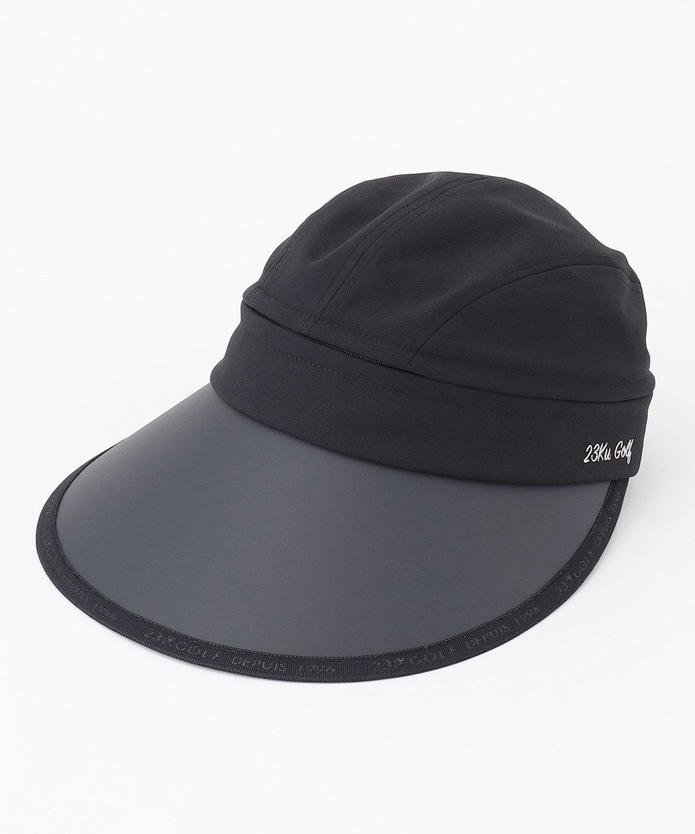 【23区 ゴルフ/NIJYUSANKU GOLF】のNEW素材NEWカラーで登場【WOMEN】【UVケア】2WAY バイザー インテリア・キッズ・メンズ・レディースファッション・服の通販 founy(ファニー) 　ファッション　Fashion　レディースファッション　Fashion for Women　キャップ&ハット　Hats & Caps　キャップ　Cap, Baseball Cap　帽子　Hat, Headwear　ブラック系|ID: prp329100004665235 ipo3291000000033746627