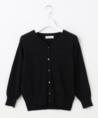 【フェルゥ/Feroux】の【洗える・接触冷感・UVカット】ハートボタン7分袖 カーディガン ブラック系|ID: prp329100004665240 ipo3291000000034757655