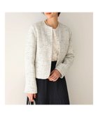 【グリーンパークス/Green Parks】のef-de ツィード調ノーカラージャケット Off White|ID: prp329100004665243 ipo3291000000033746661