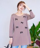 【ティアクラッセ/Tiaclasse】の【洗える】リボンニットチュニック ピンク|ID: prp329100004665249 ipo3291000000033746686